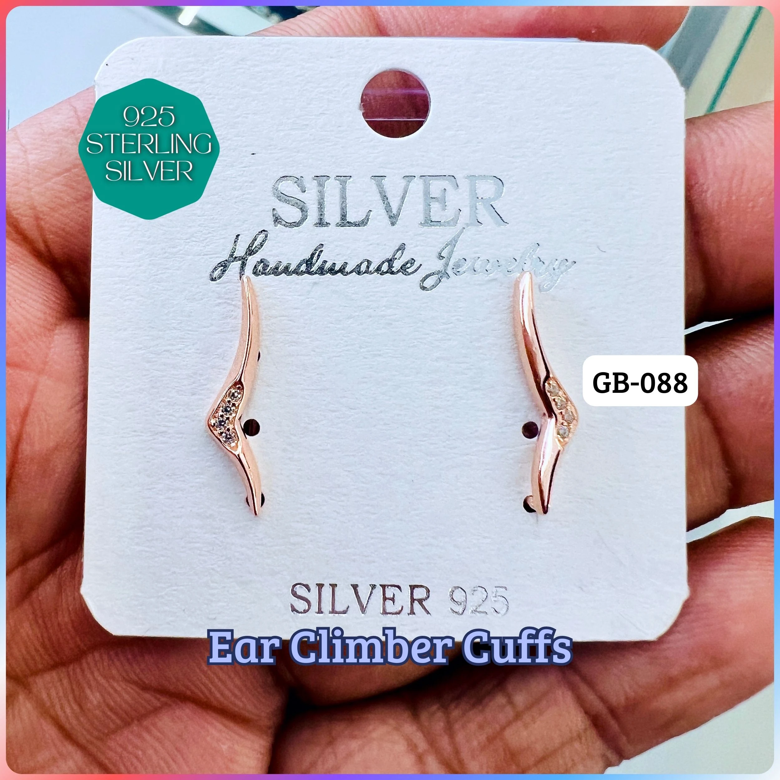 Ear Climber Cuffs - Premium 925 Silver Jewellery - SKU: GB-088-051 - Hyderabad Silver Importers