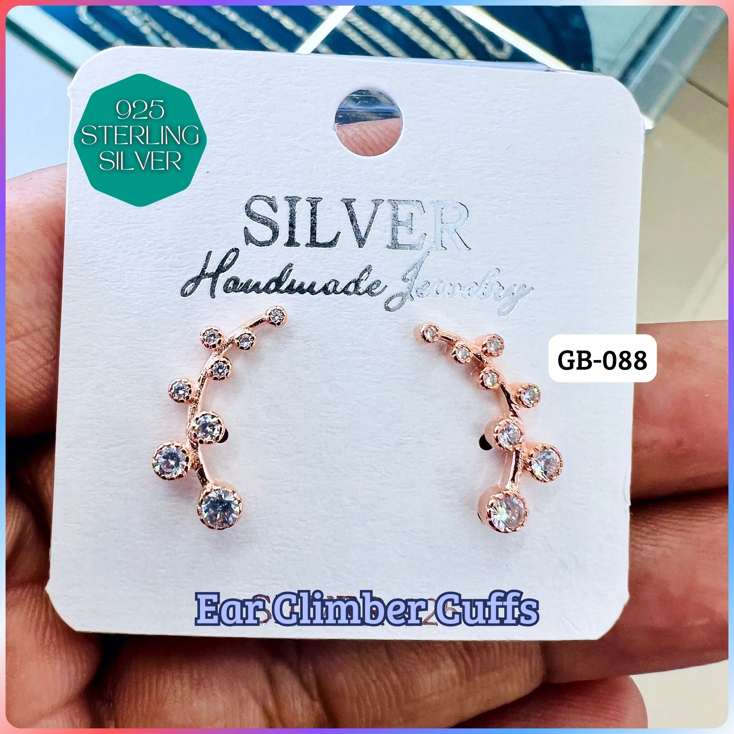Ear Climber Cuffs - Premium 925 Silver Jewellery - SKU: GB-088-053 - Hyderabad Silver Importers