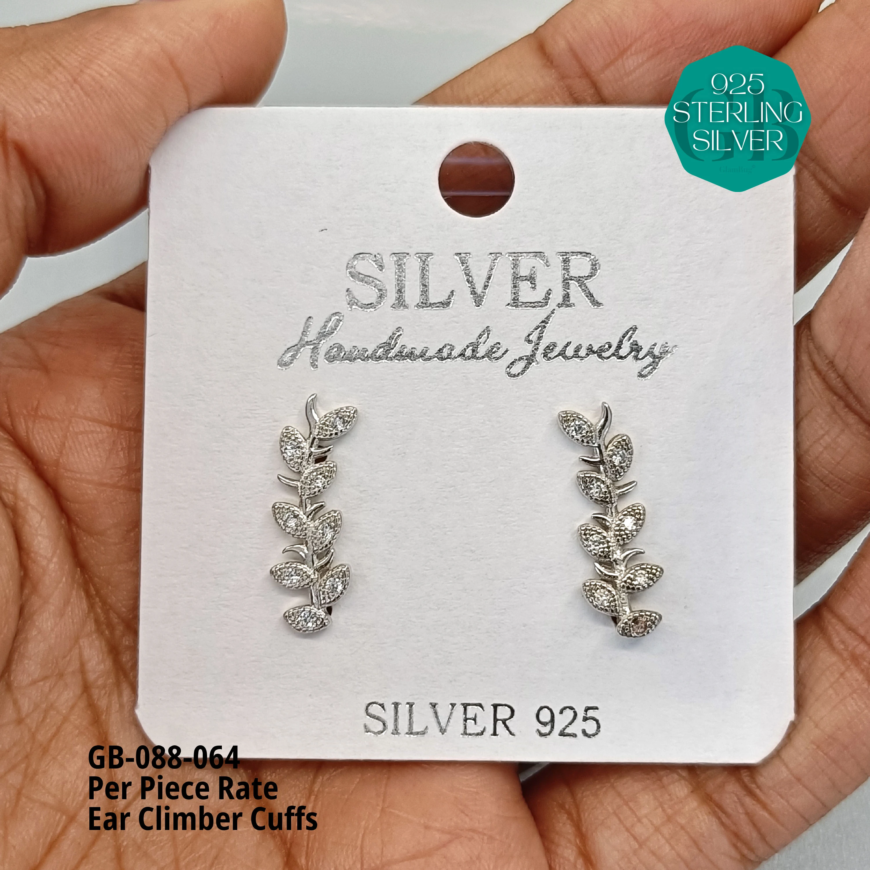 Ear Climber Cuffs - Premium 925 Silver Jewellery - SKU: GB-088-064 - Hyderabad Silver Importers