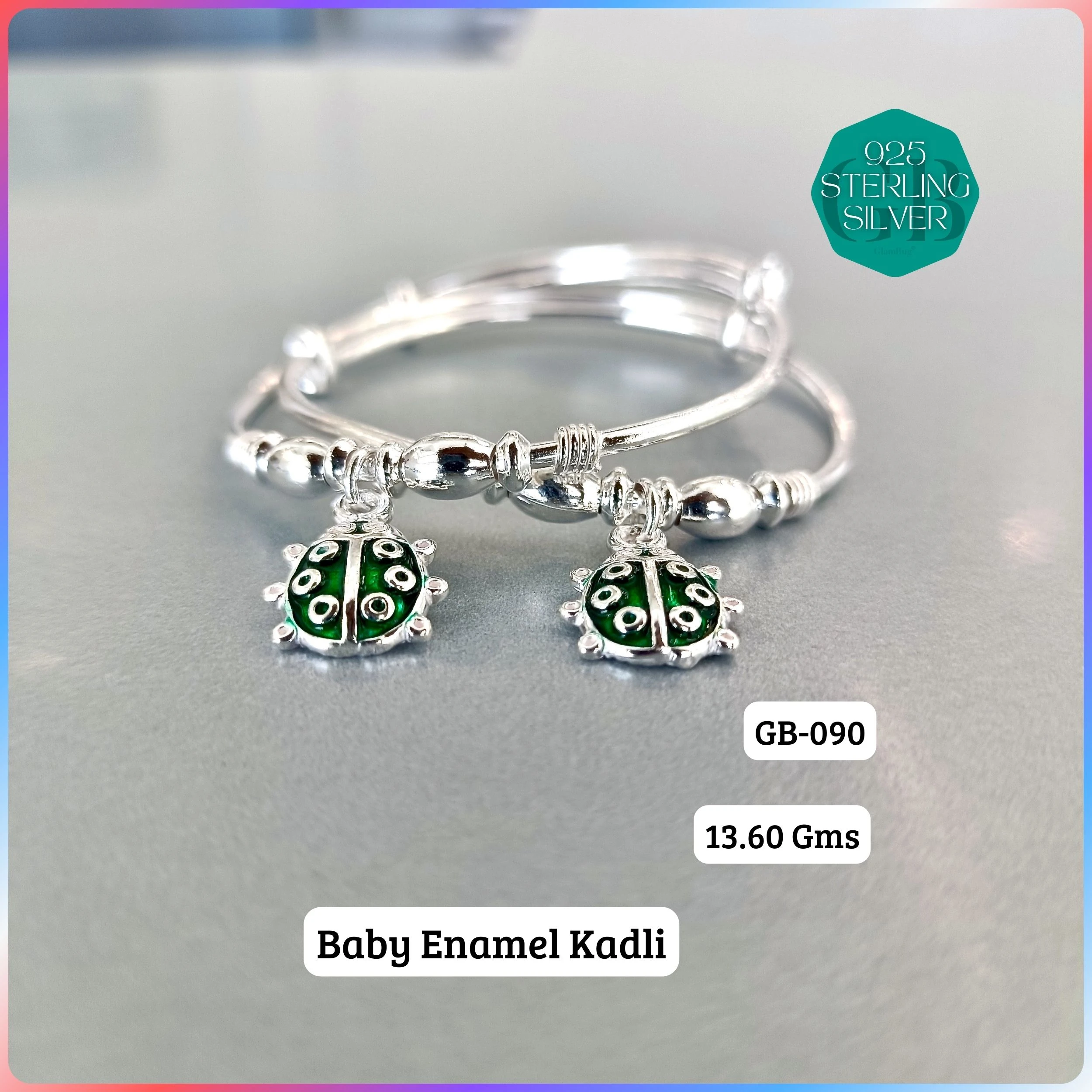 BABY ENM KADLI - Premium 925 Silver Jewellery - SKU: GB-090-013 - Hyderabad Silver Importers