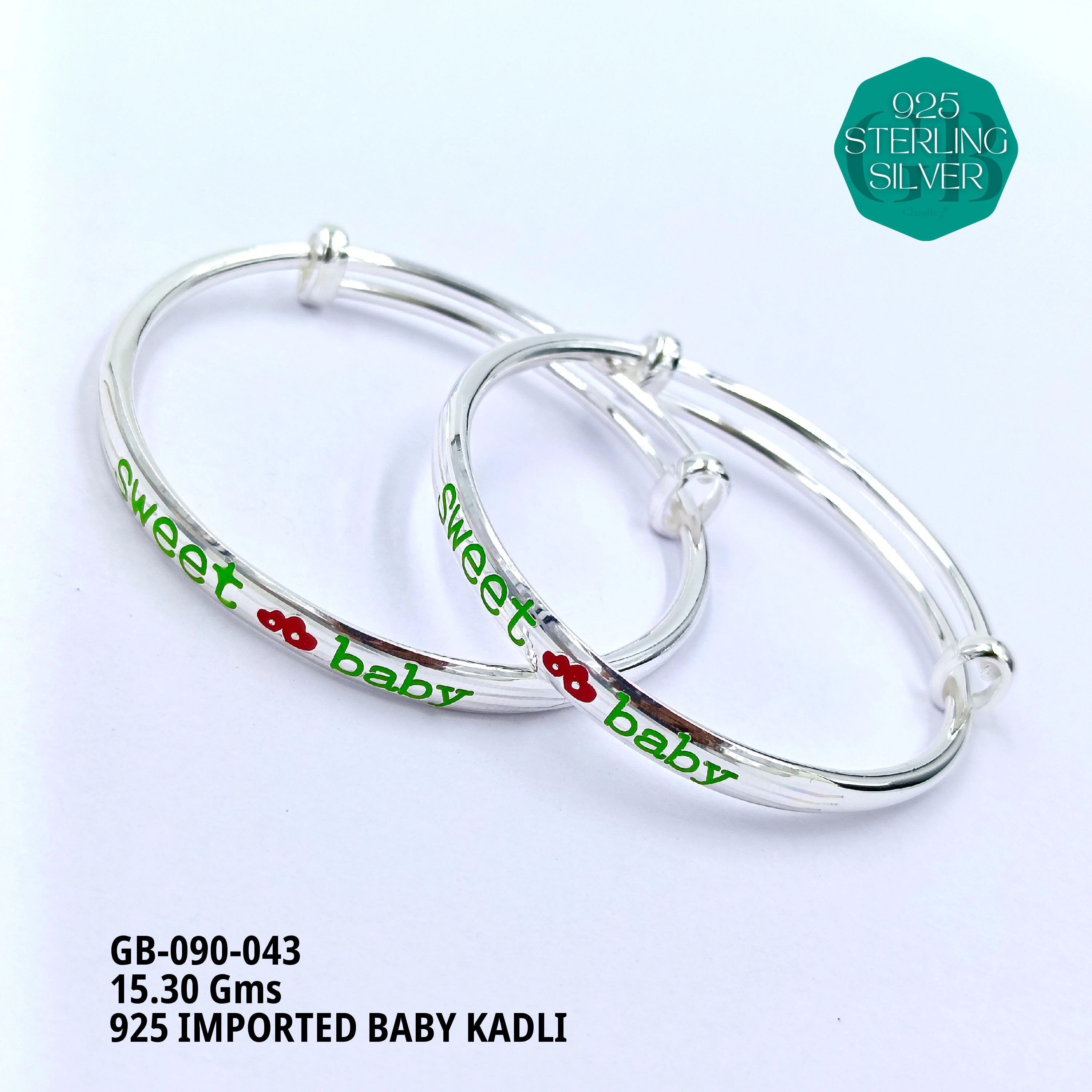BABY ENM KADLI - Premium 925 Silver Jewellery - SKU: GB-090-043 - Hyderabad Silver Importers