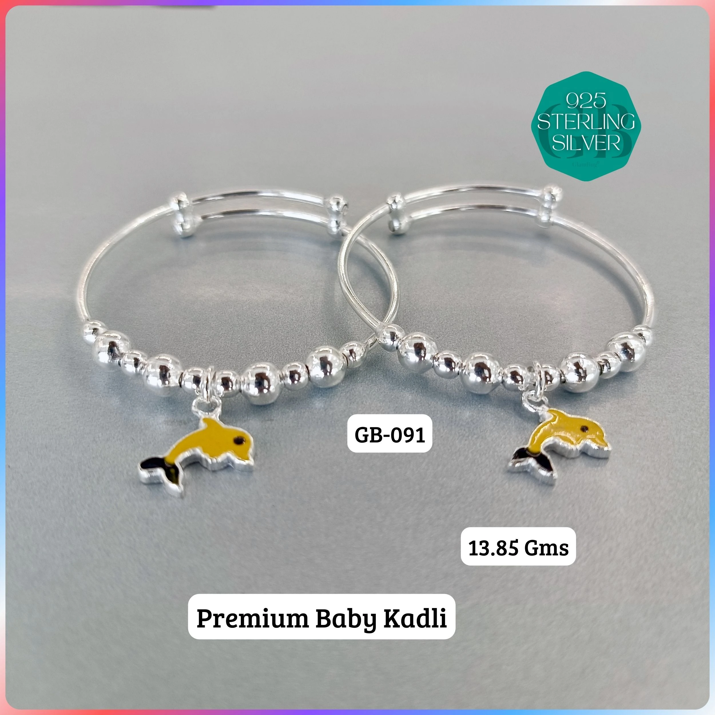 BABY ENM KADLI A+ - Premium 925 Silver Jewellery - SKU: GB-091-003 - Hyderabad Silver Importers