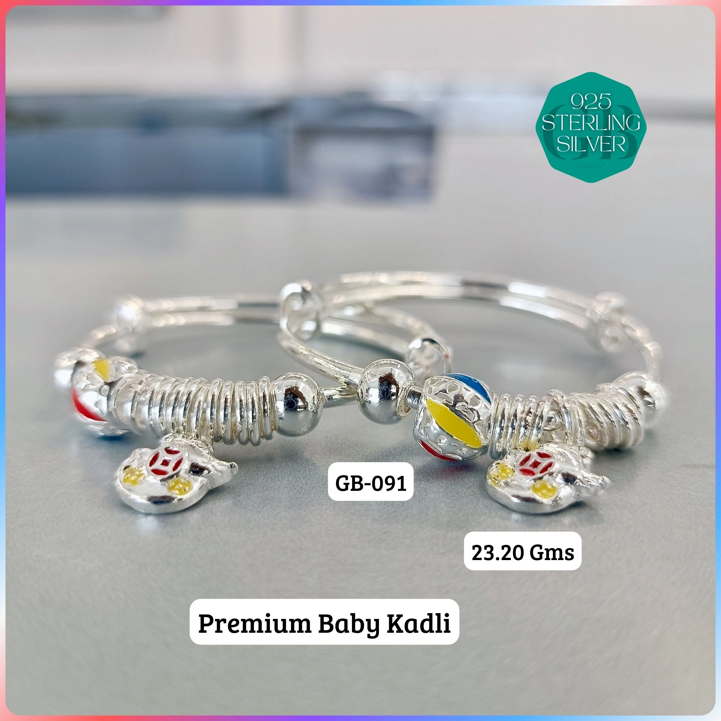 BABY ENM KADLI A+ - Premium 925 Silver Jewellery - SKU: GB-091-004 - Hyderabad Silver Importers