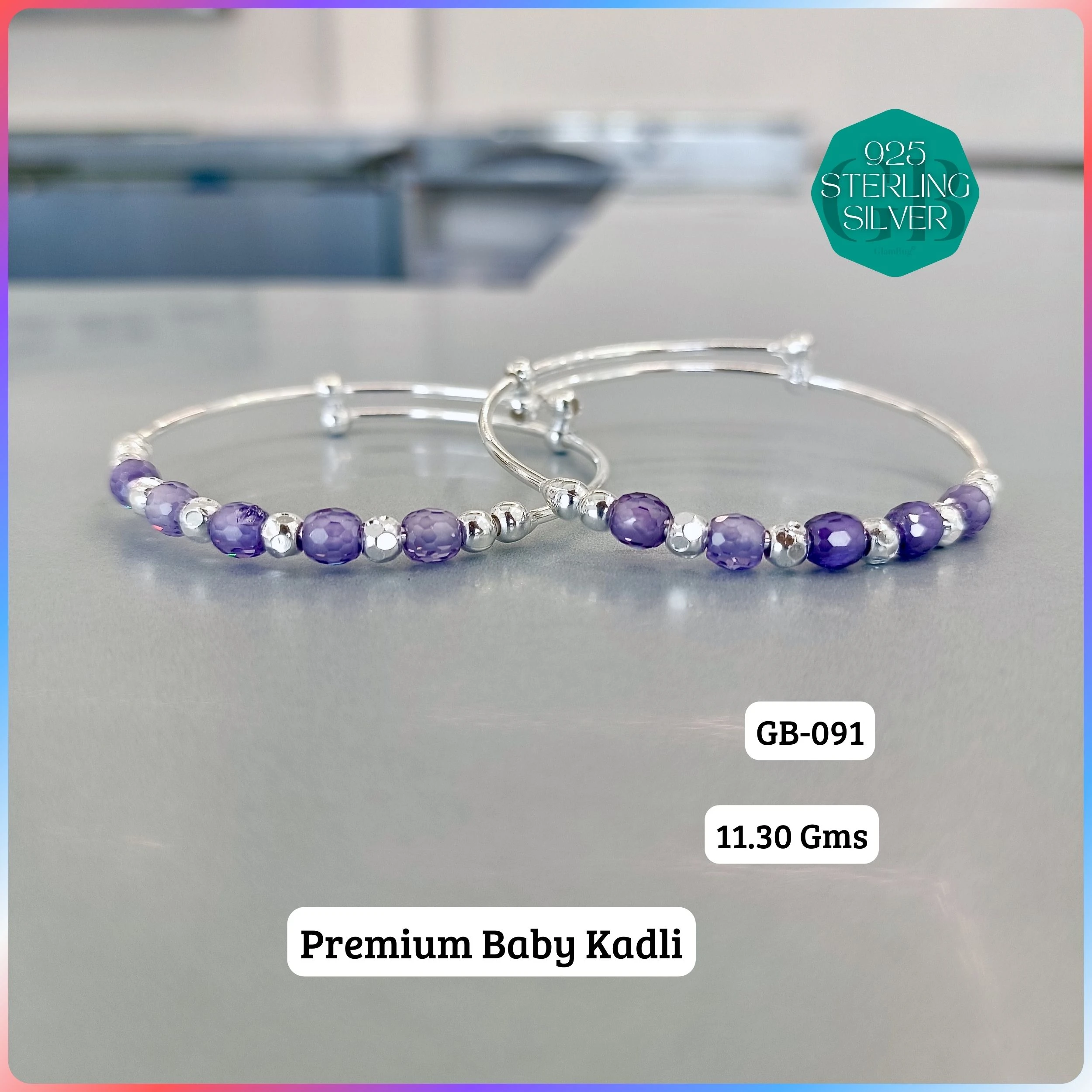 BABY ENM KADLI A+ - Premium 925 Silver Jewellery - SKU: GB-091-006 - Hyderabad Silver Importers