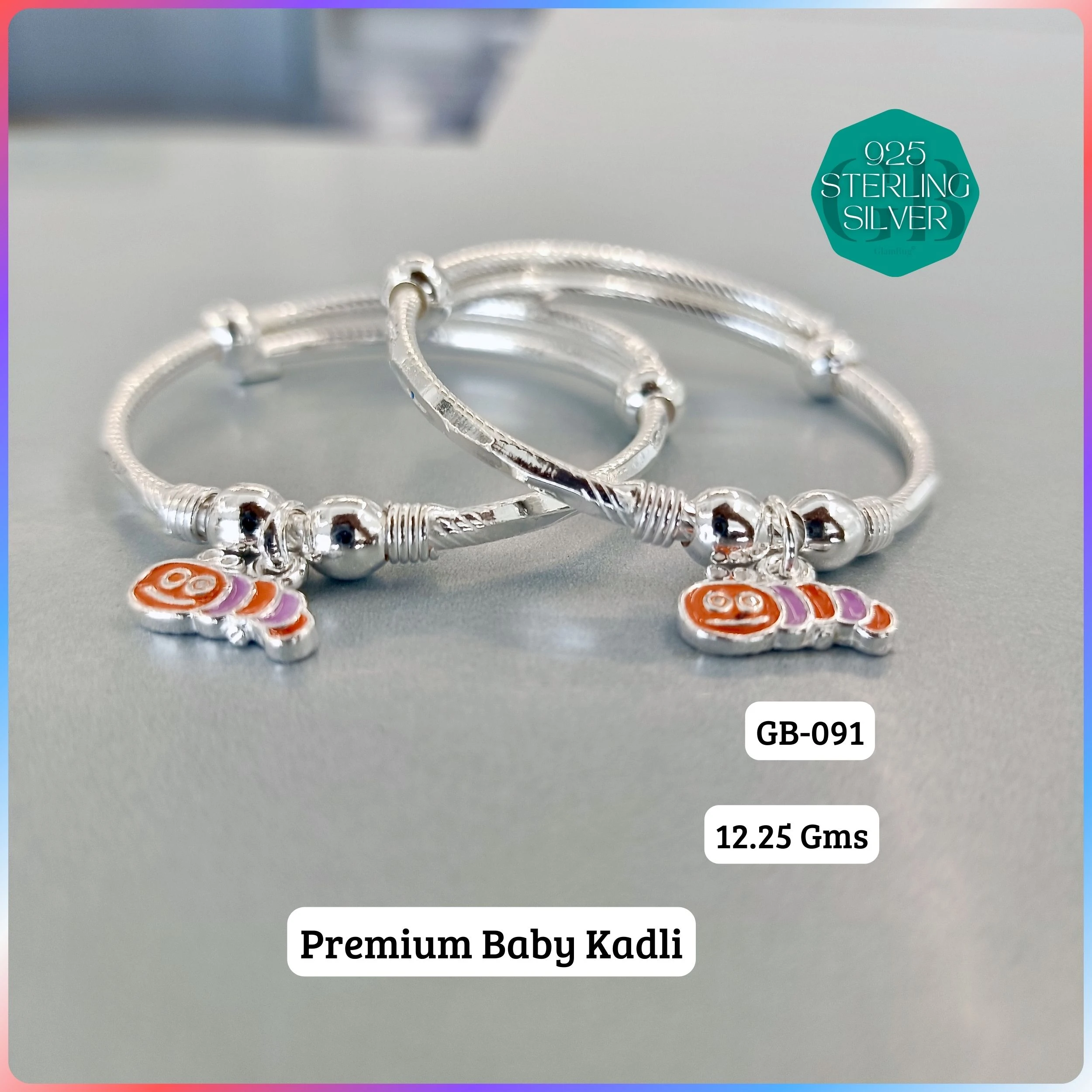 BABY ENM KADLI A+ - Premium 925 Silver Jewellery - SKU: GB-091-008 - Hyderabad Silver Importers