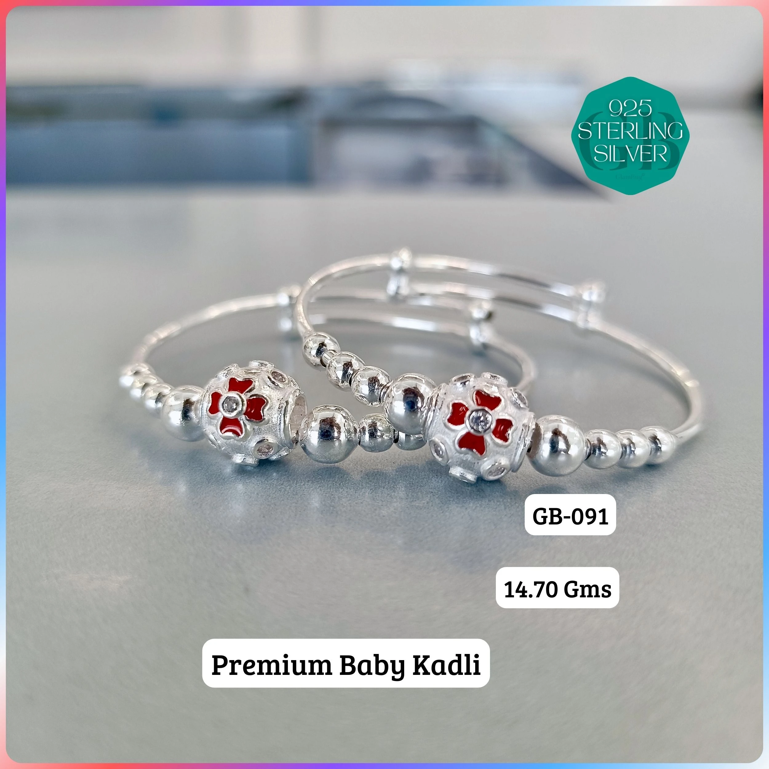 BABY ENM KADLI A+ - Premium 925 Silver Jewellery - SKU: GB-091-012 - Hyderabad Silver Importers