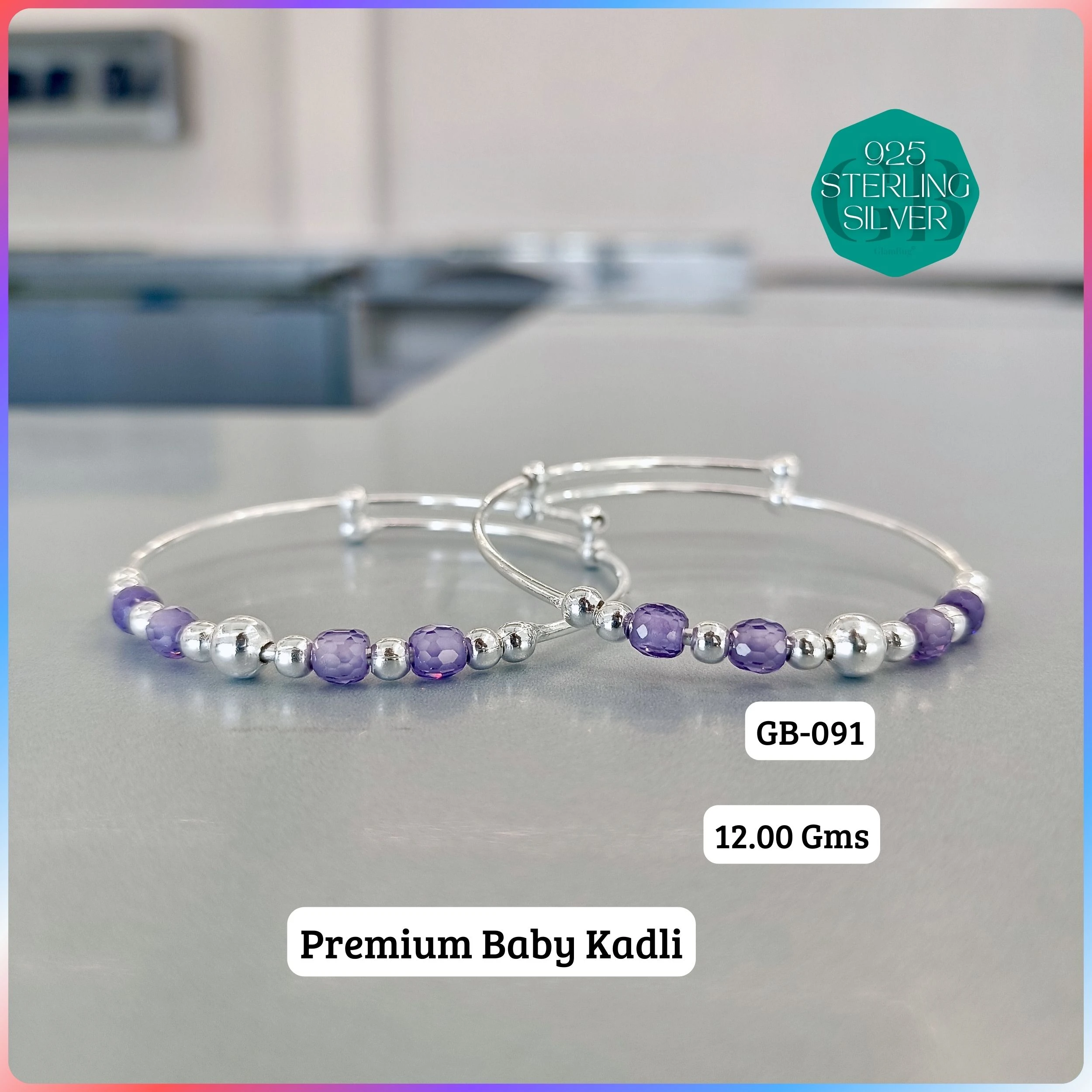 BABY ENM KADLI A+ - Premium 925 Silver Jewellery - SKU: GB-091-013 - Hyderabad Silver Importers