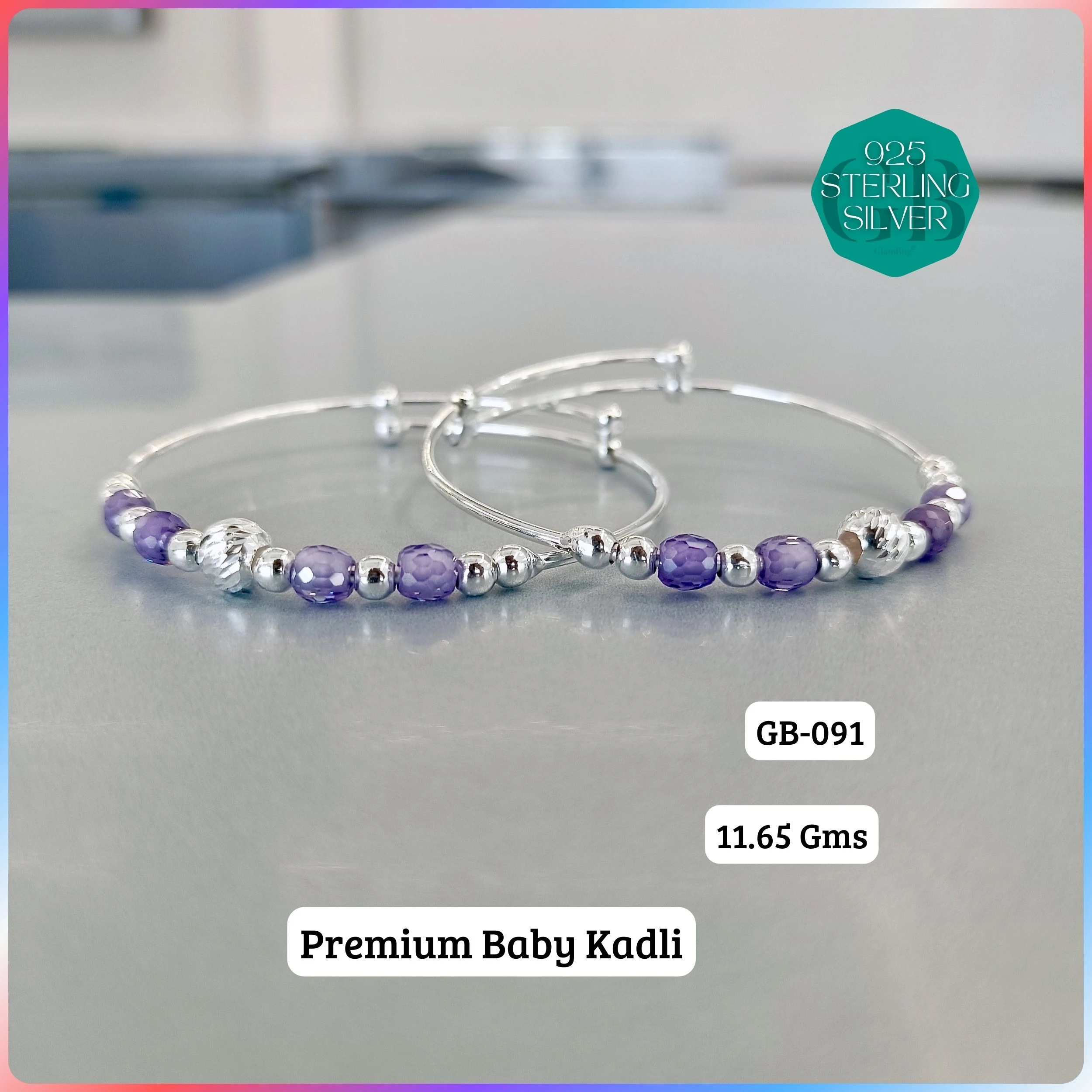 BABY ENM KADLI A+ - Premium 925 Silver Jewellery - SKU: GB-091-015 - Hyderabad Silver Importers