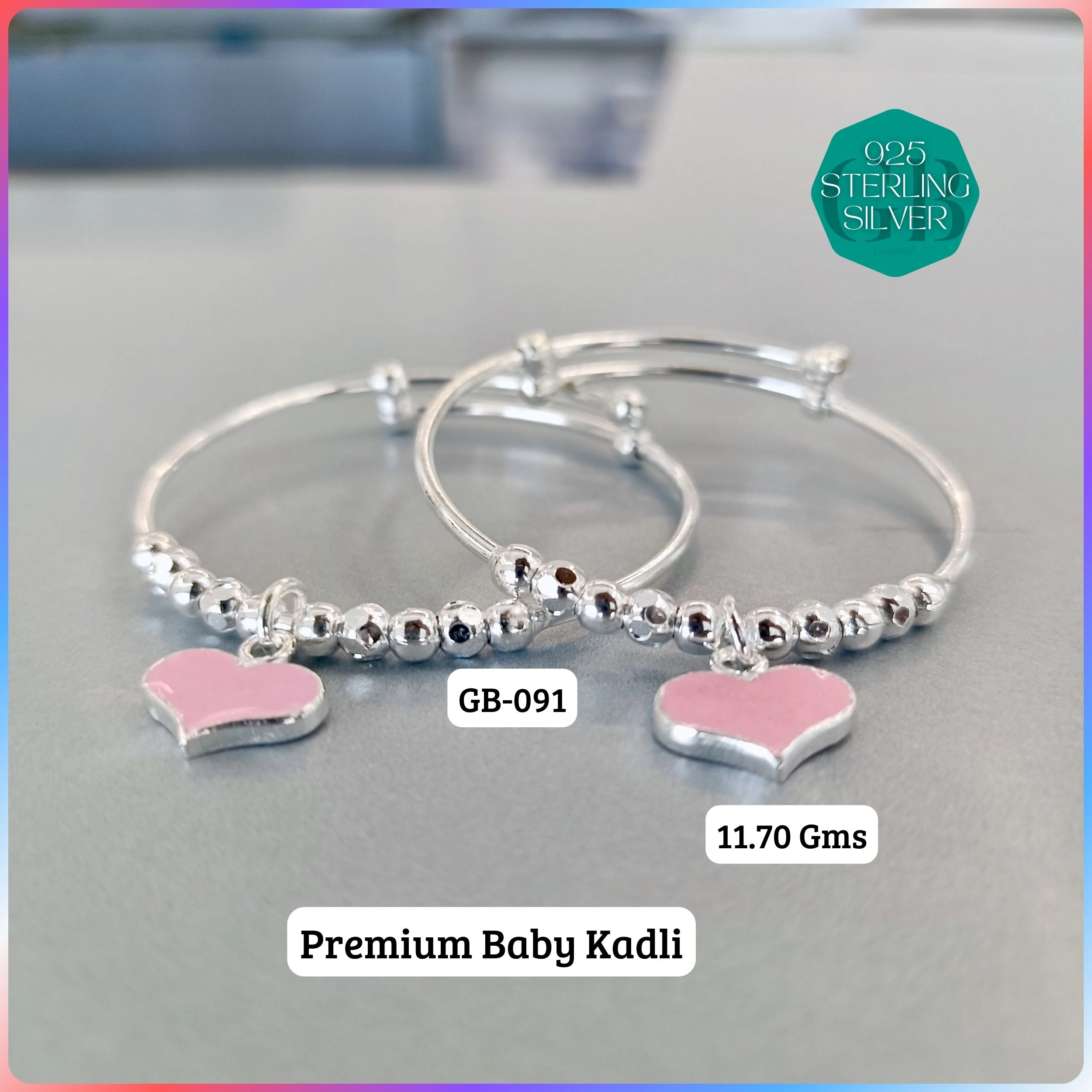 BABY ENM KADLI A+ - Premium 925 Silver Jewellery - SKU: GB-091-016 - Hyderabad Silver Importers