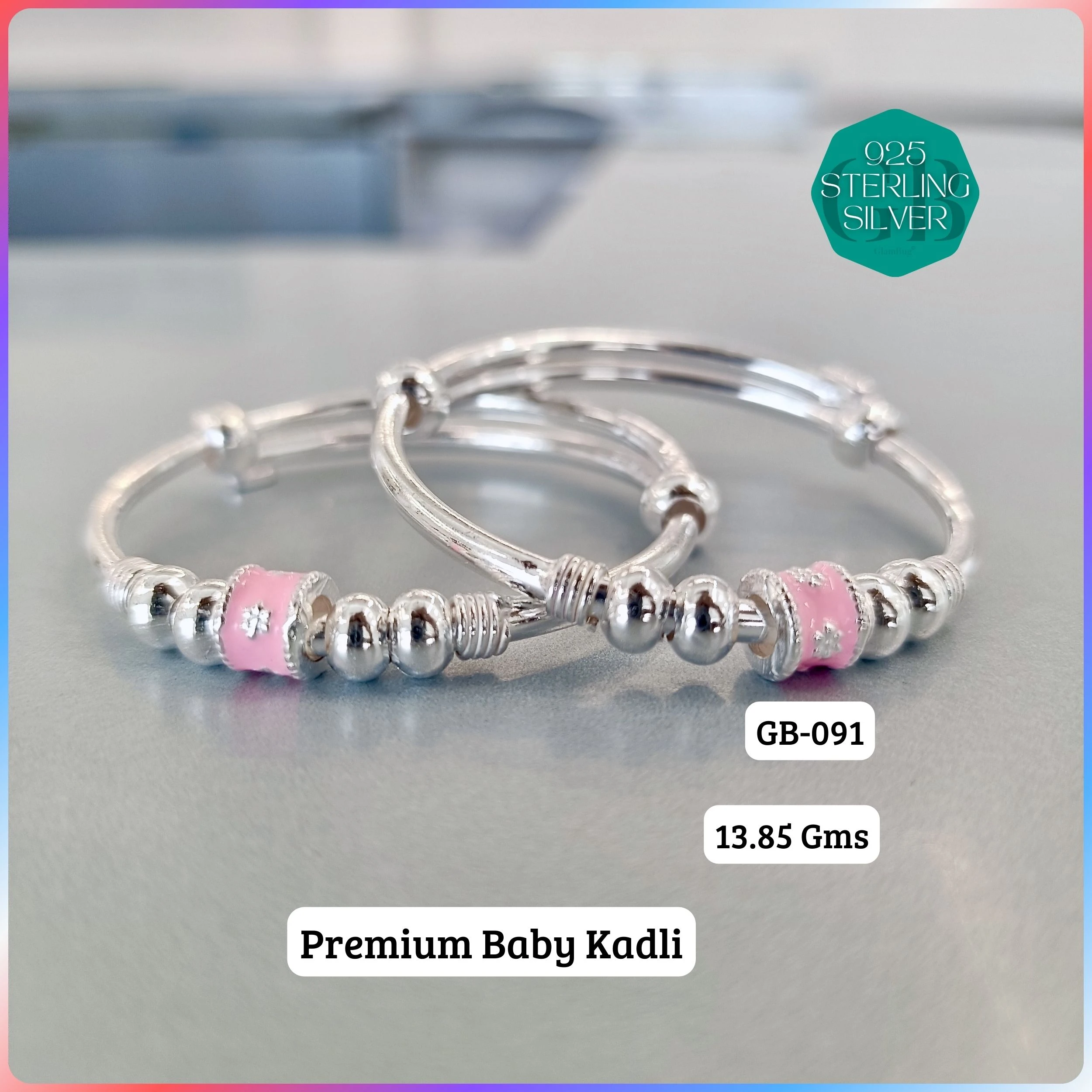 BABY ENM KADLI A+ - Premium 925 Silver Jewellery - SKU: GB-091-018 - Hyderabad Silver Importers