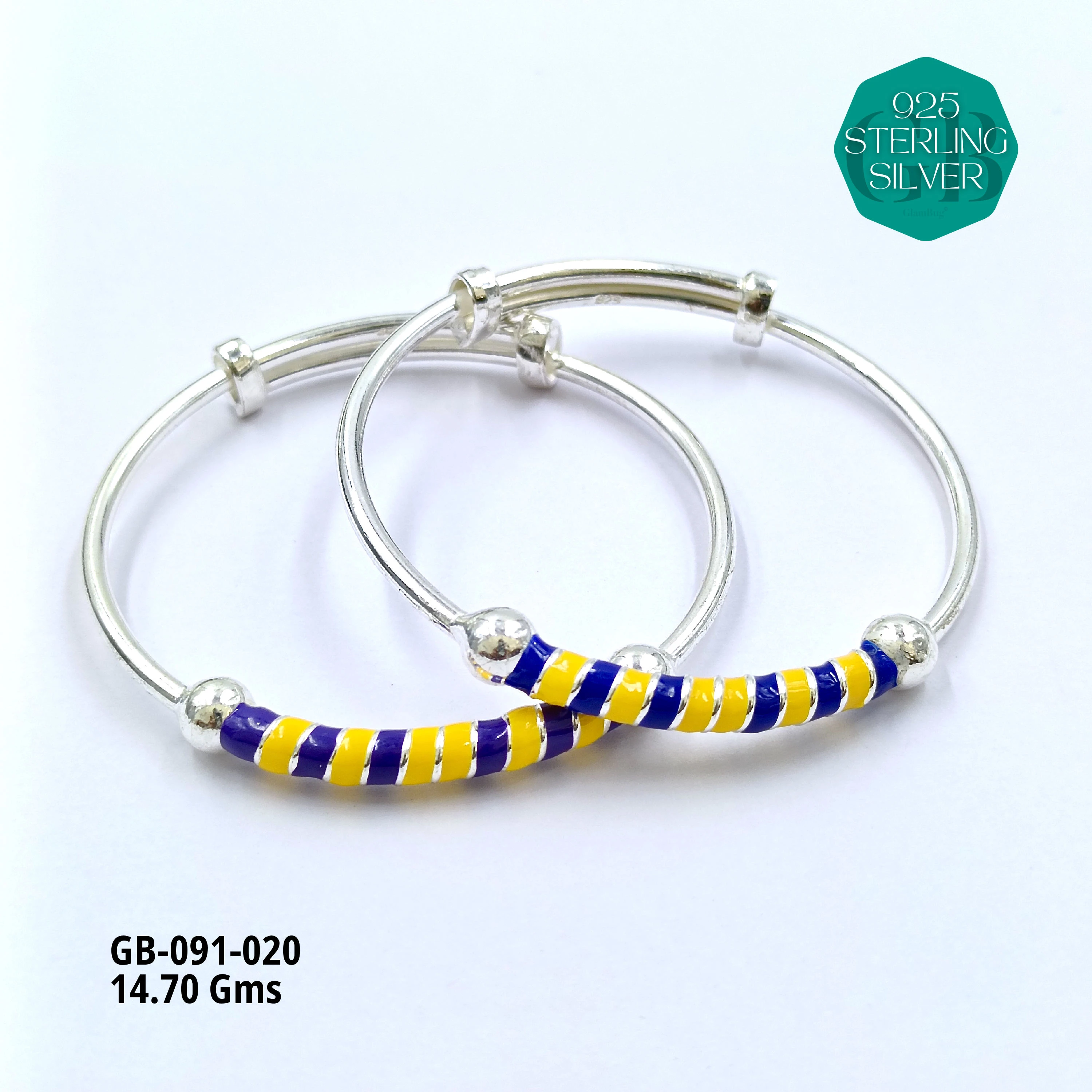 BABY ENM KADLI A+ - Premium 925 Silver Jewellery - SKU: GB-091-020 - Hyderabad Silver Importers