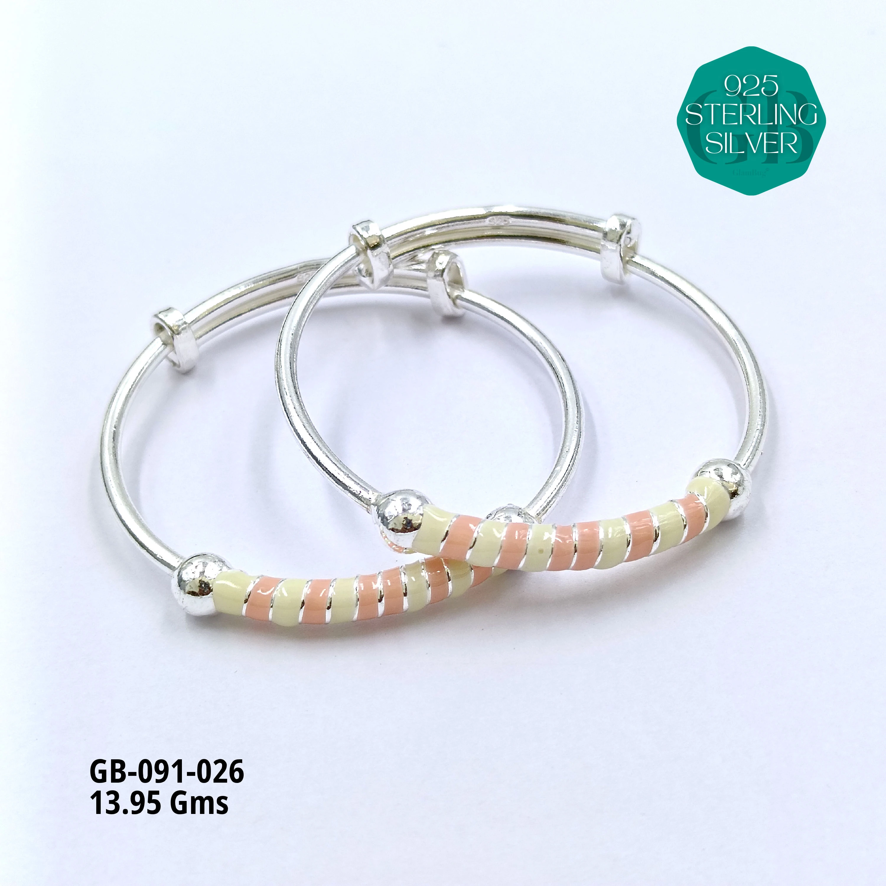 BABY ENM KADLI A+ - Premium 925 Silver Jewellery - SKU: GB-091-026 - Hyderabad Silver Importers