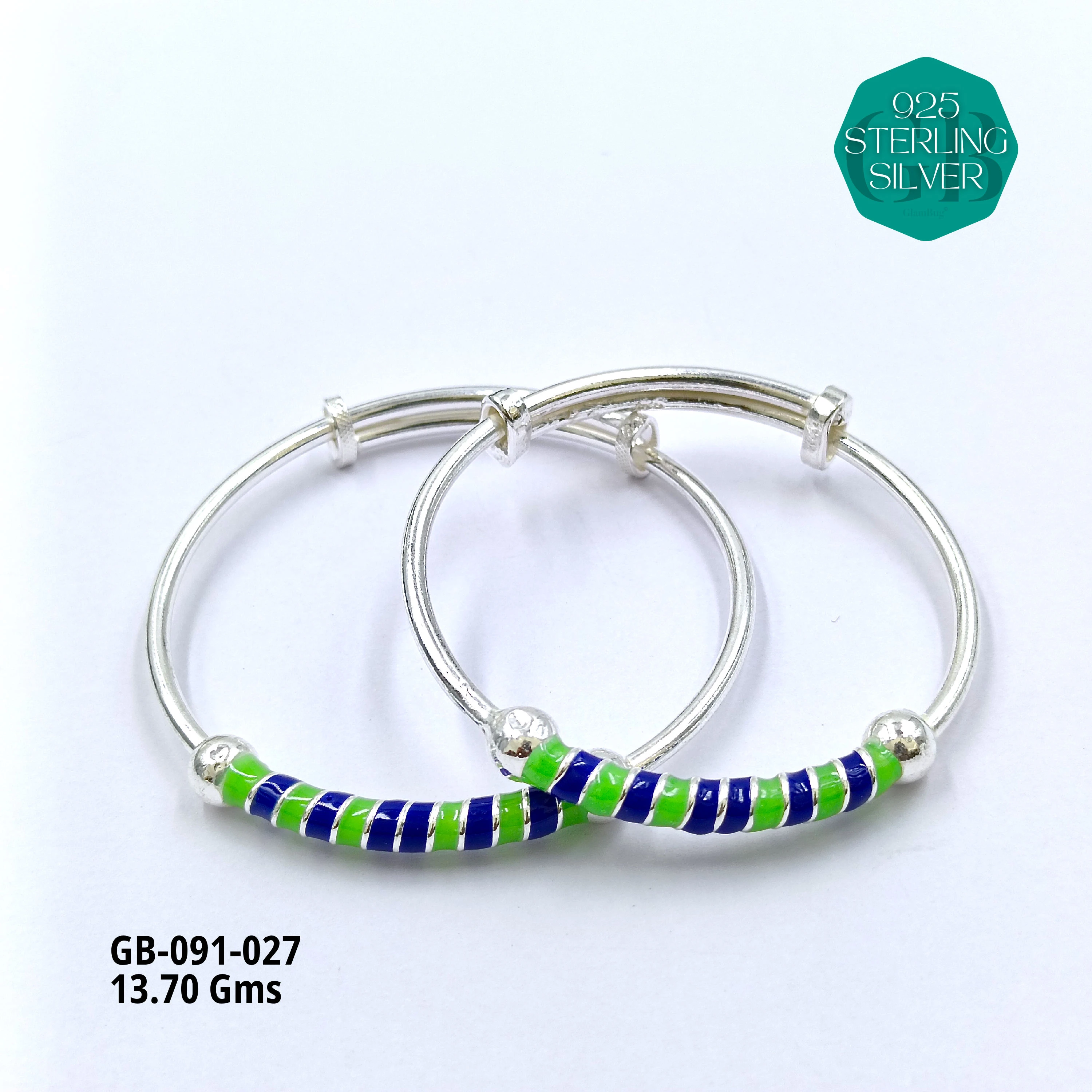 BABY ENM KADLI A+ - Premium 925 Silver Jewellery - SKU: GB-091-027 - Hyderabad Silver Importers