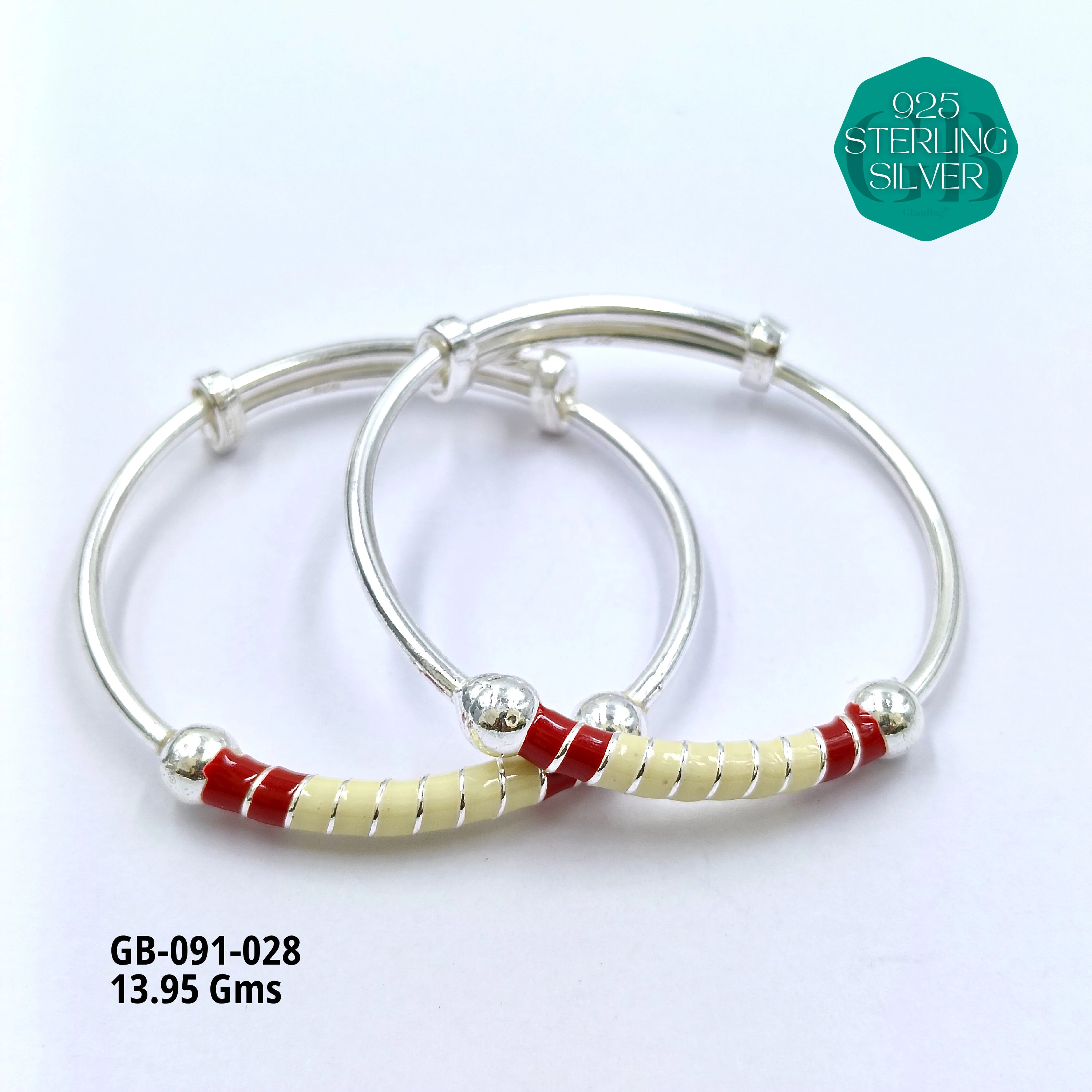 BABY ENM KADLI A+ - Premium 925 Silver Jewellery - SKU: GB-091-028 - Hyderabad Silver Importers