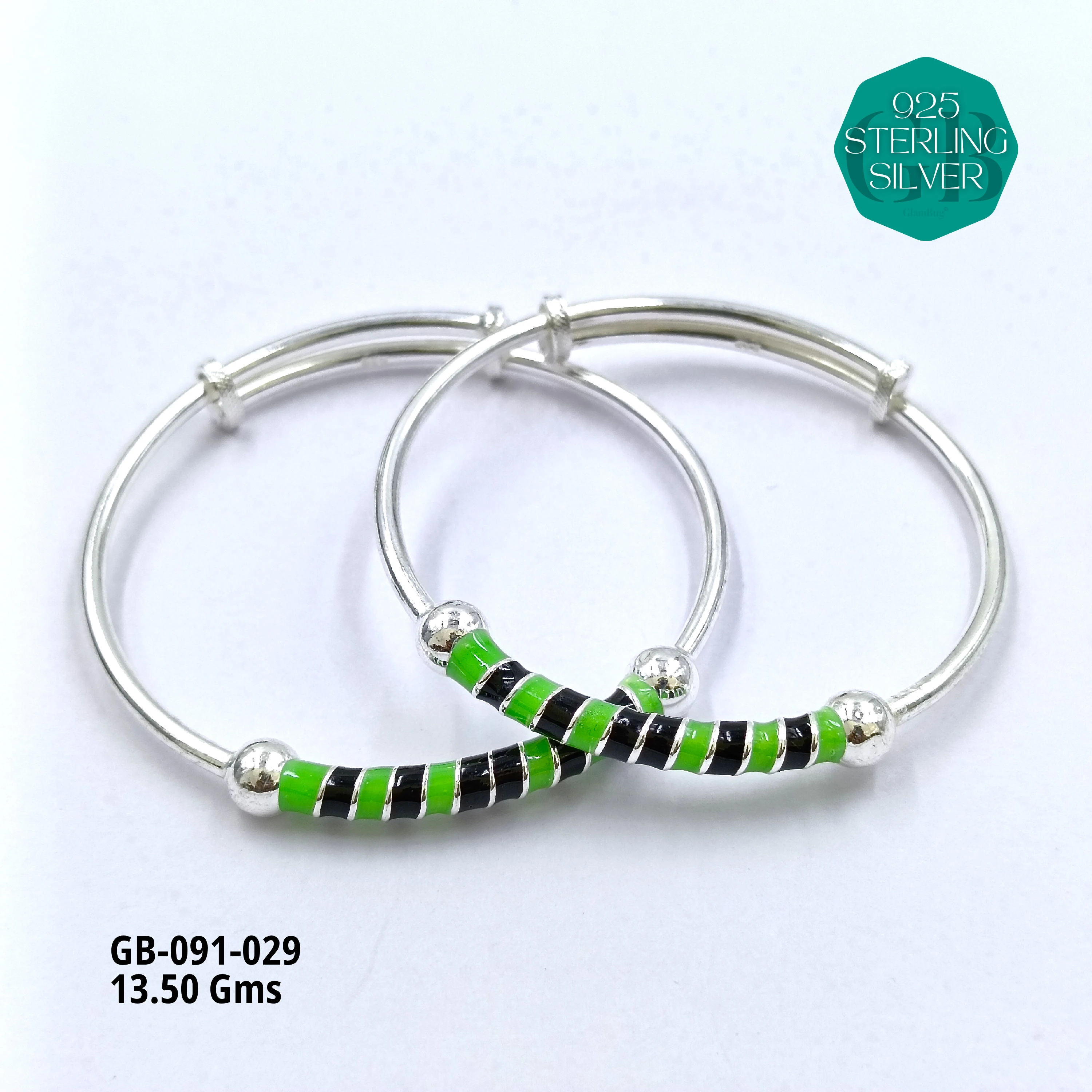 BABY ENM KADLI A+ - Premium 925 Silver Jewellery - SKU: GB-091-029 - Hyderabad Silver Importers