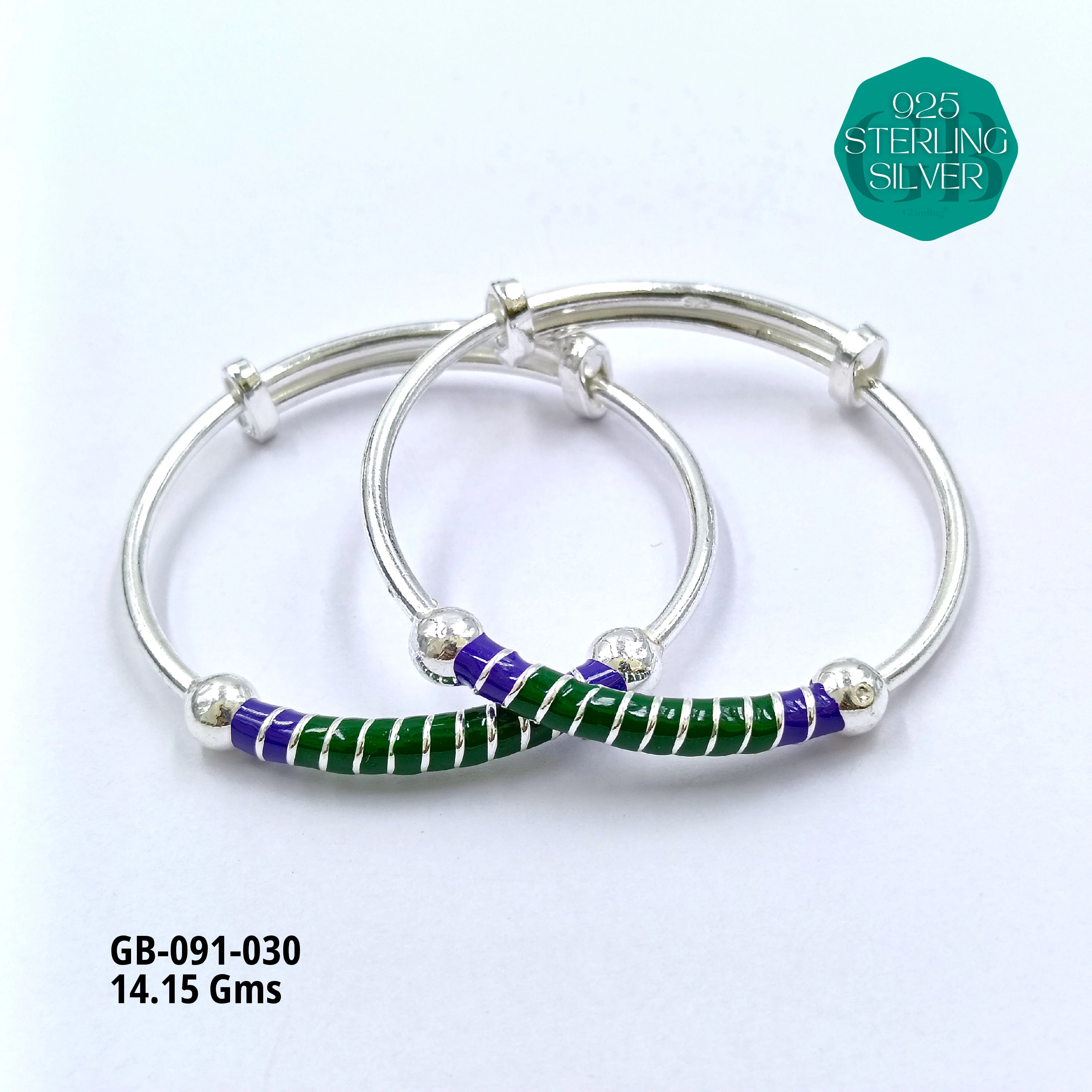 BABY ENM KADLI A+ - Premium 925 Silver Jewellery - SKU: GB-091-030 - Hyderabad Silver Importers