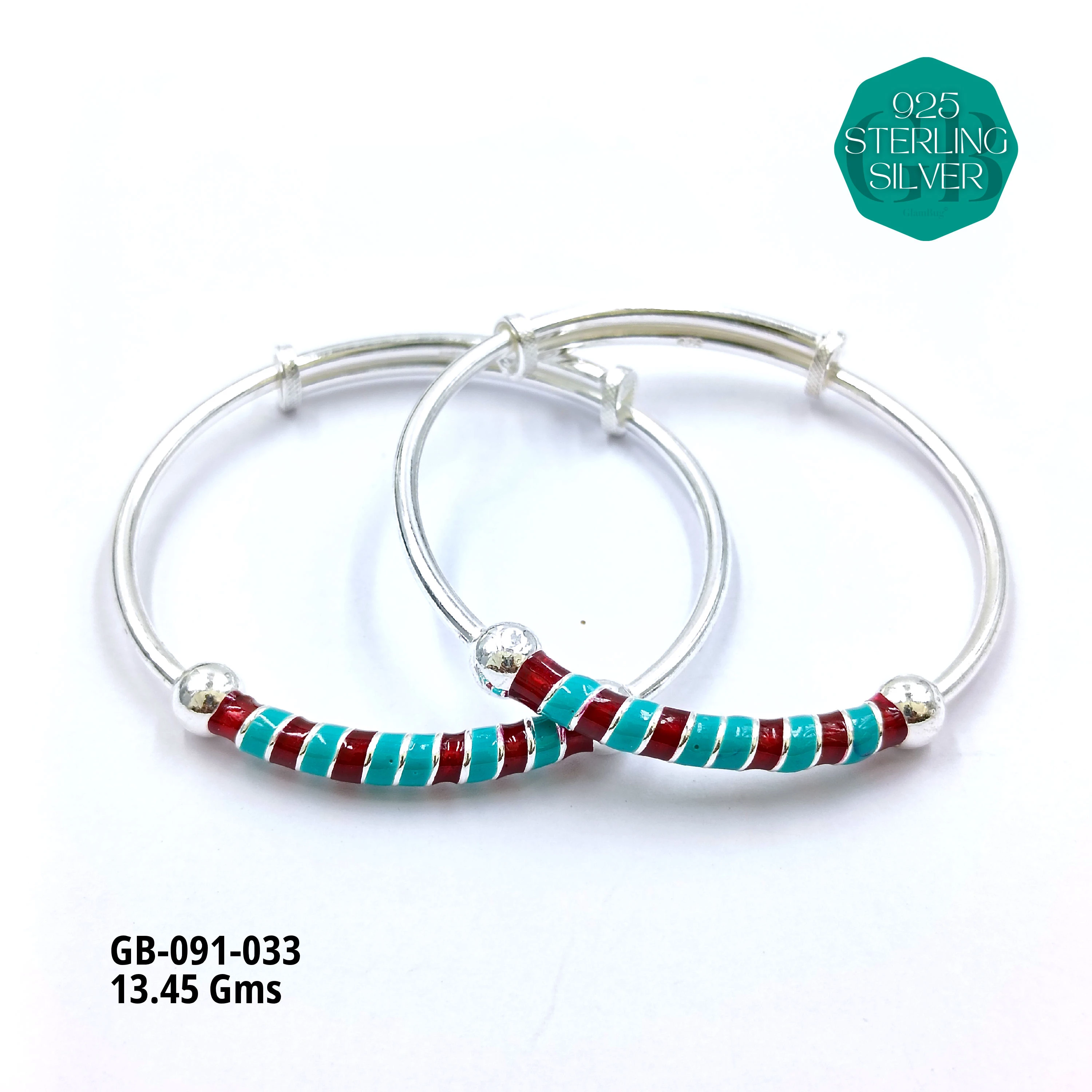 BABY ENM KADLI A+ - Premium 925 Silver Jewellery - SKU: GB-091-033 - Hyderabad Silver Importers