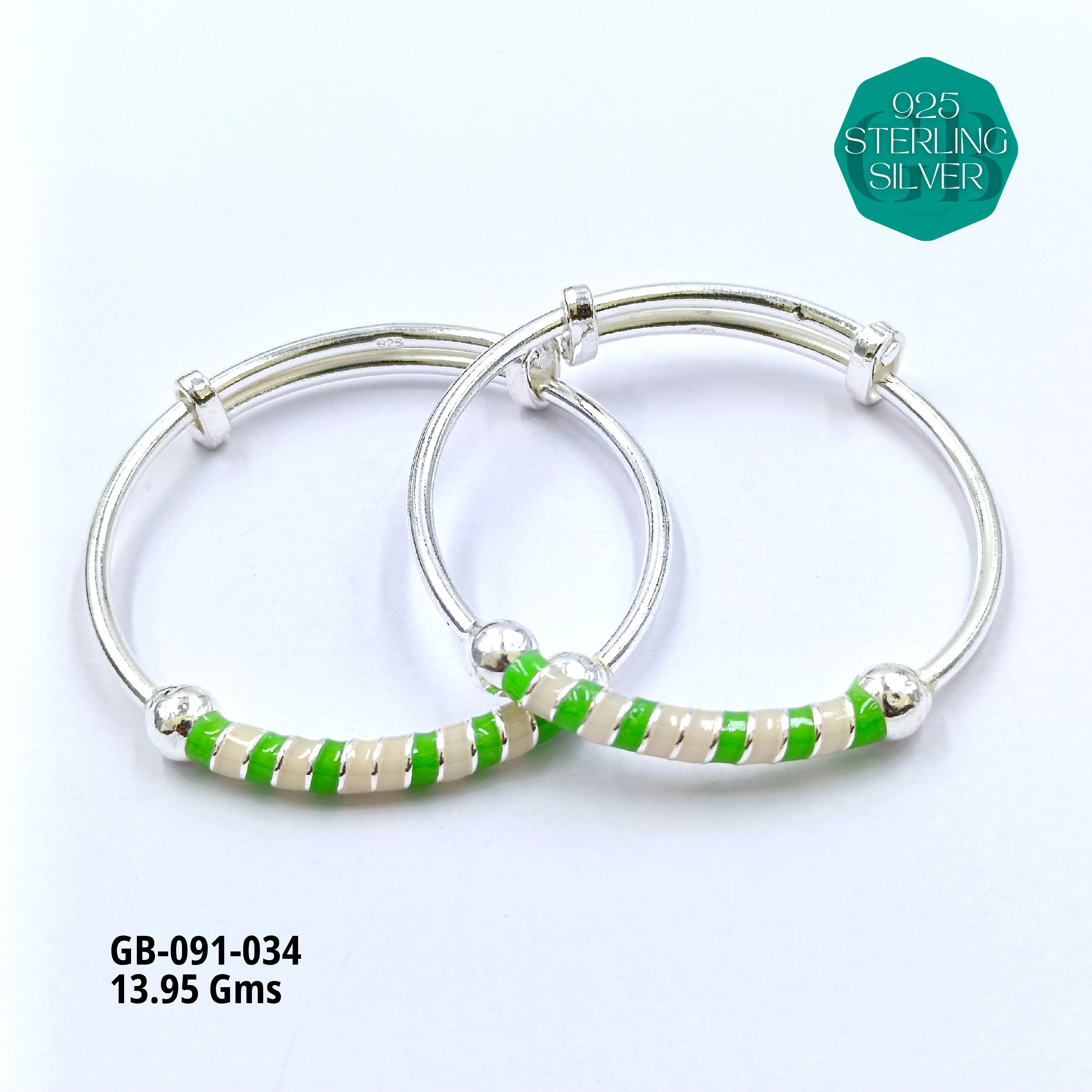 BABY ENM KADLI A+ - Premium 925 Silver Jewellery - SKU: GB-091-034 - Hyderabad Silver Importers