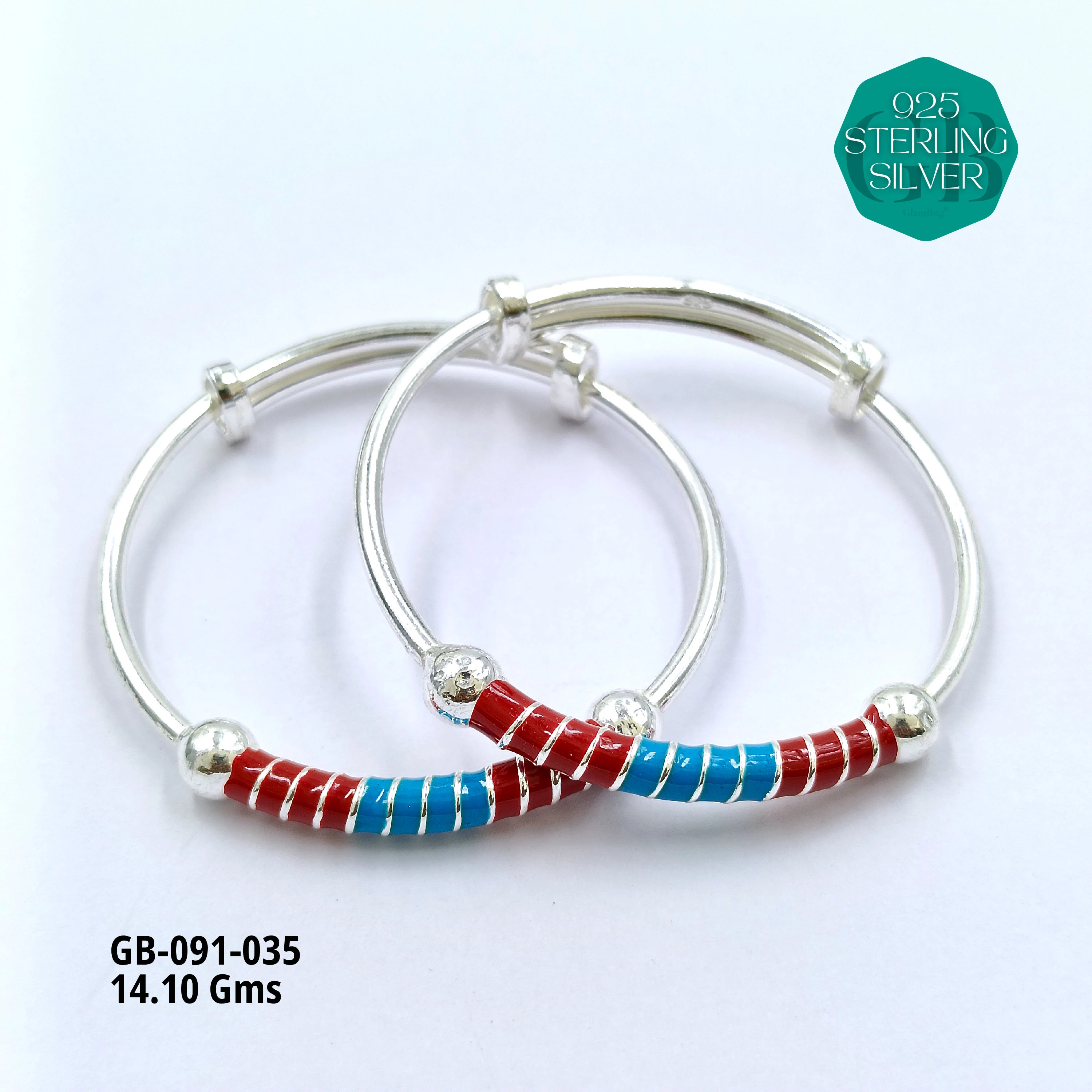 BABY ENM KADLI A+ - Premium 925 Silver Jewellery - SKU: GB-091-035 - Hyderabad Silver Importers