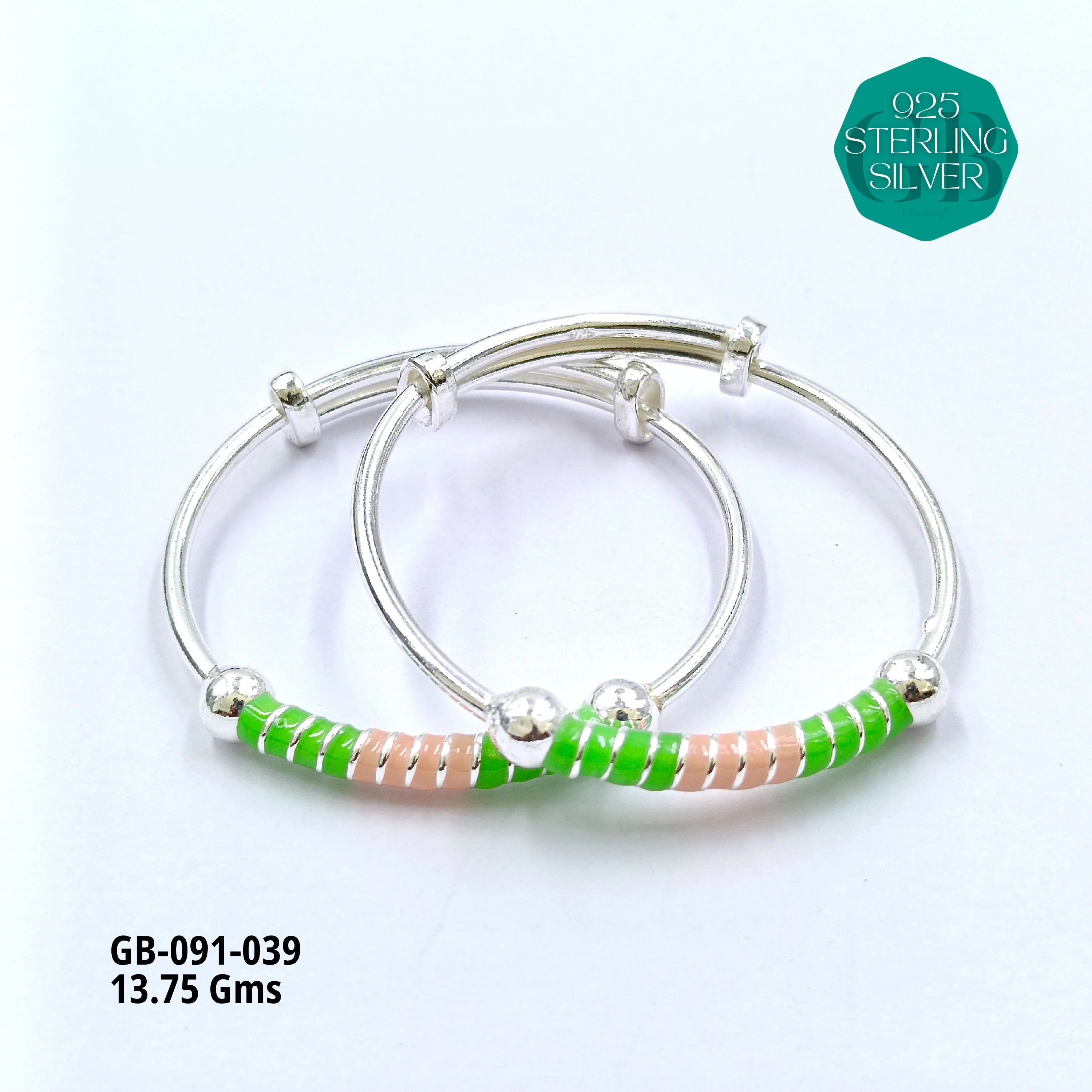 BABY ENM KADLI A+ - Premium 925 Silver Jewellery - SKU: GB-091-039 - Hyderabad Silver Importers