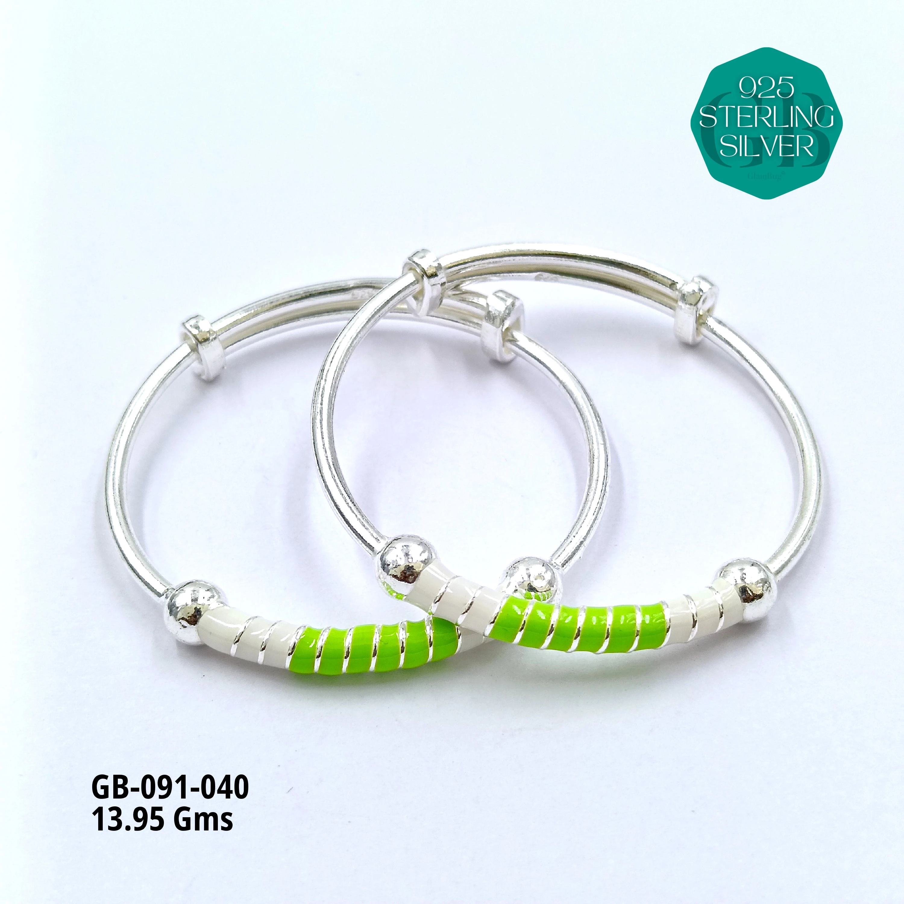 BABY ENM KADLI A+ - Premium 925 Silver Jewellery - SKU: GB-091-040 - Hyderabad Silver Importers