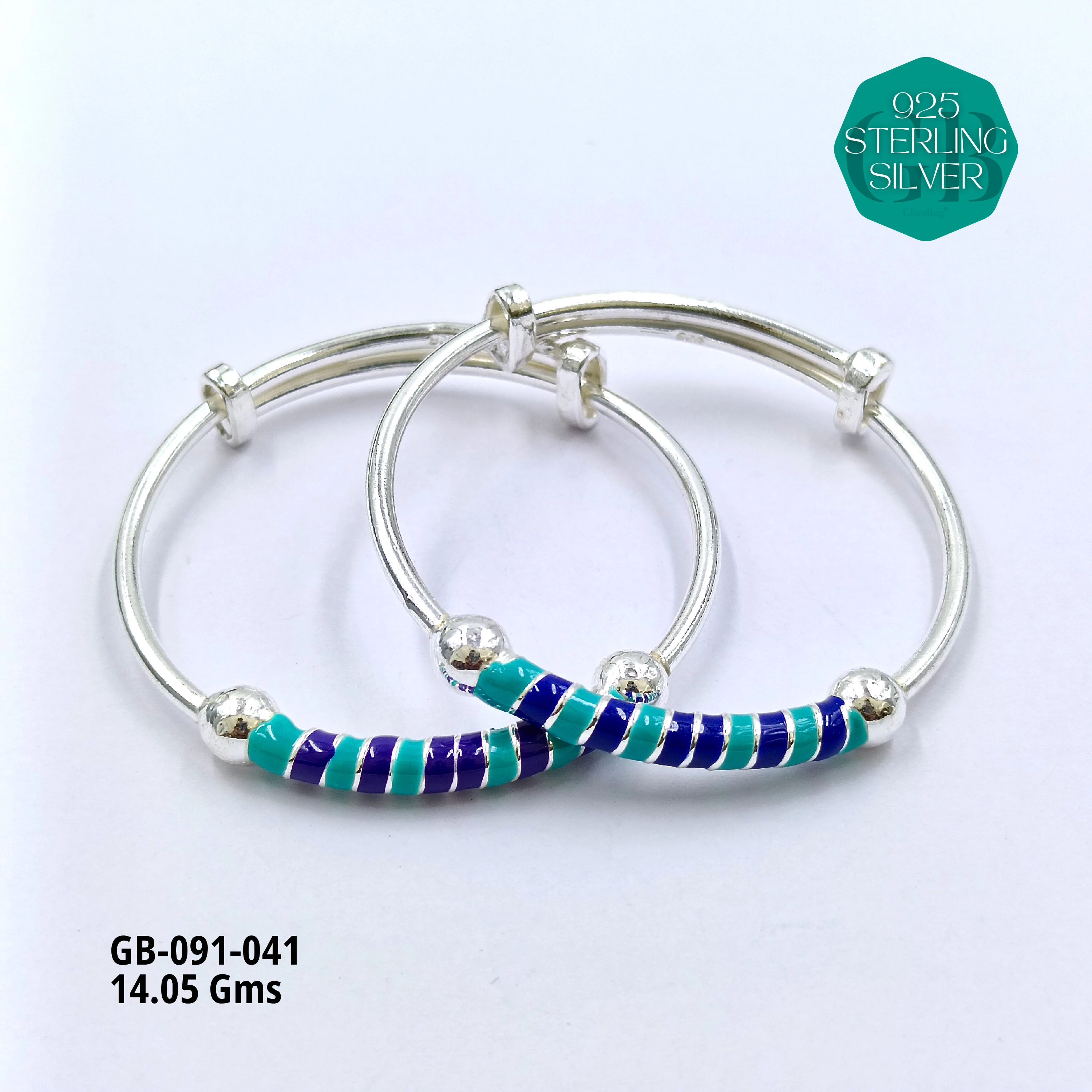 BABY ENM KADLI A+ - Premium 925 Silver Jewellery - SKU: GB-091-041 - Hyderabad Silver Importers