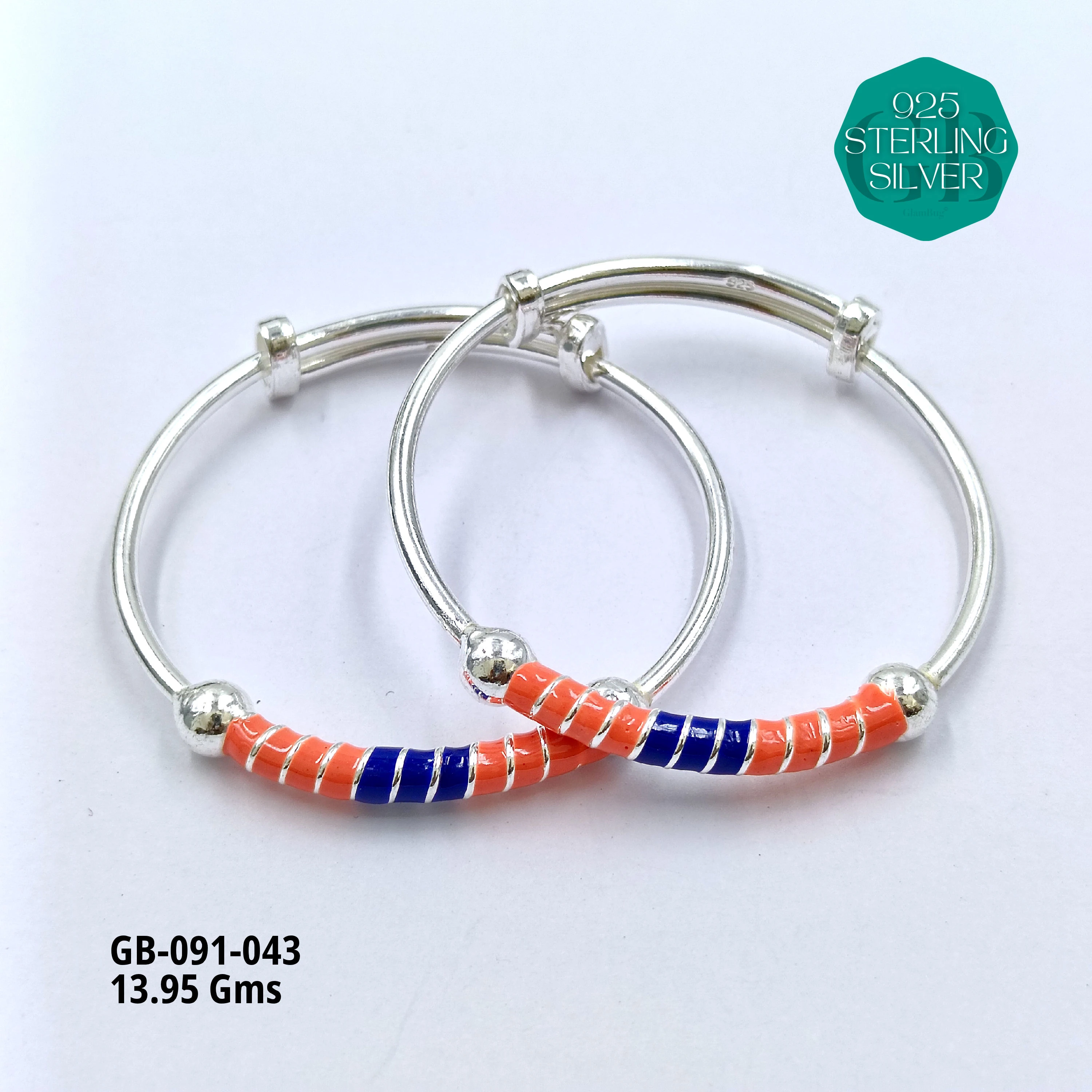 BABY ENM KADLI A+ - Premium 925 Silver Jewellery - SKU: GB-091-043 - Hyderabad Silver Importers