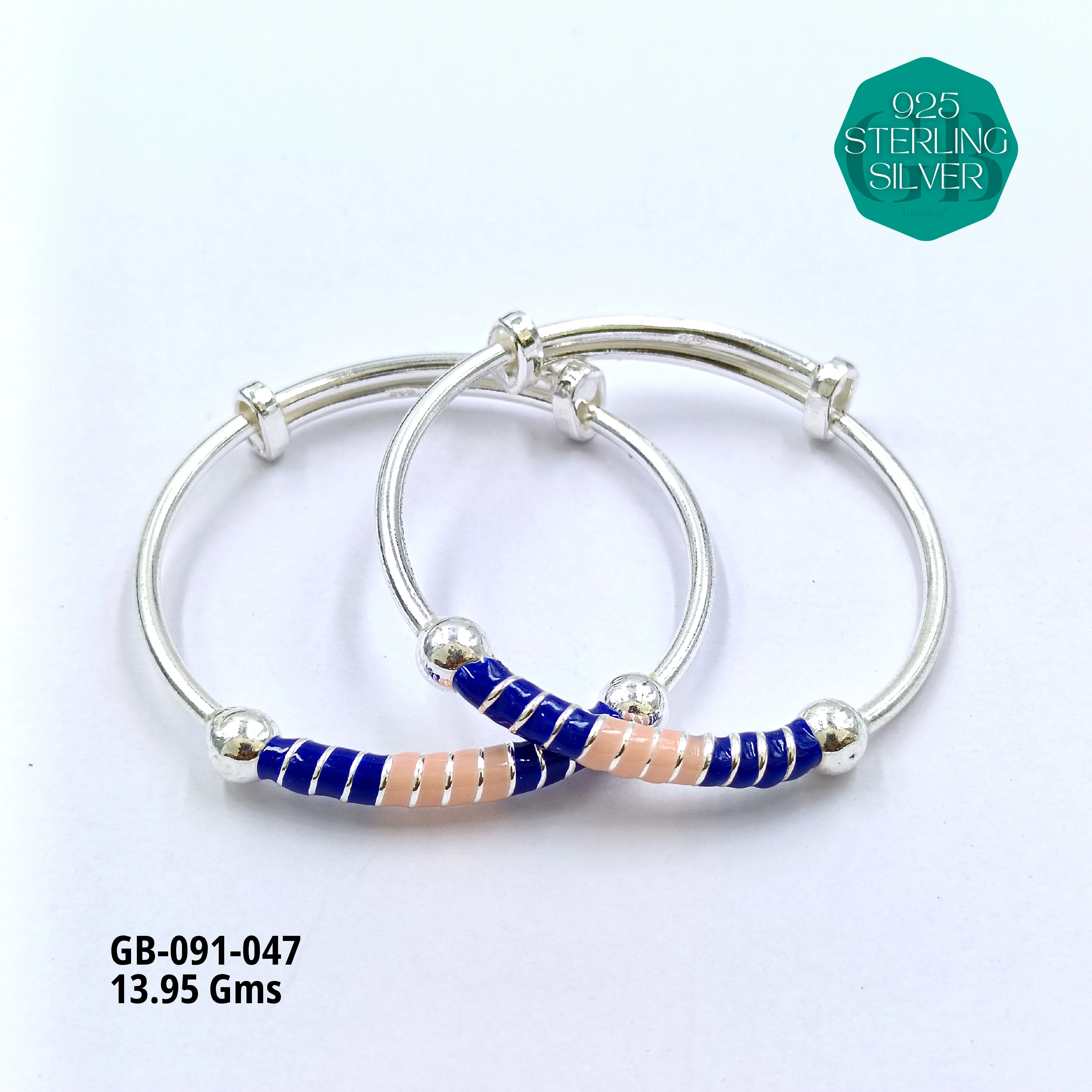 BABY ENM KADLI A+ - Premium 925 Silver Jewellery - SKU: GB-091-047 - Hyderabad Silver Importers