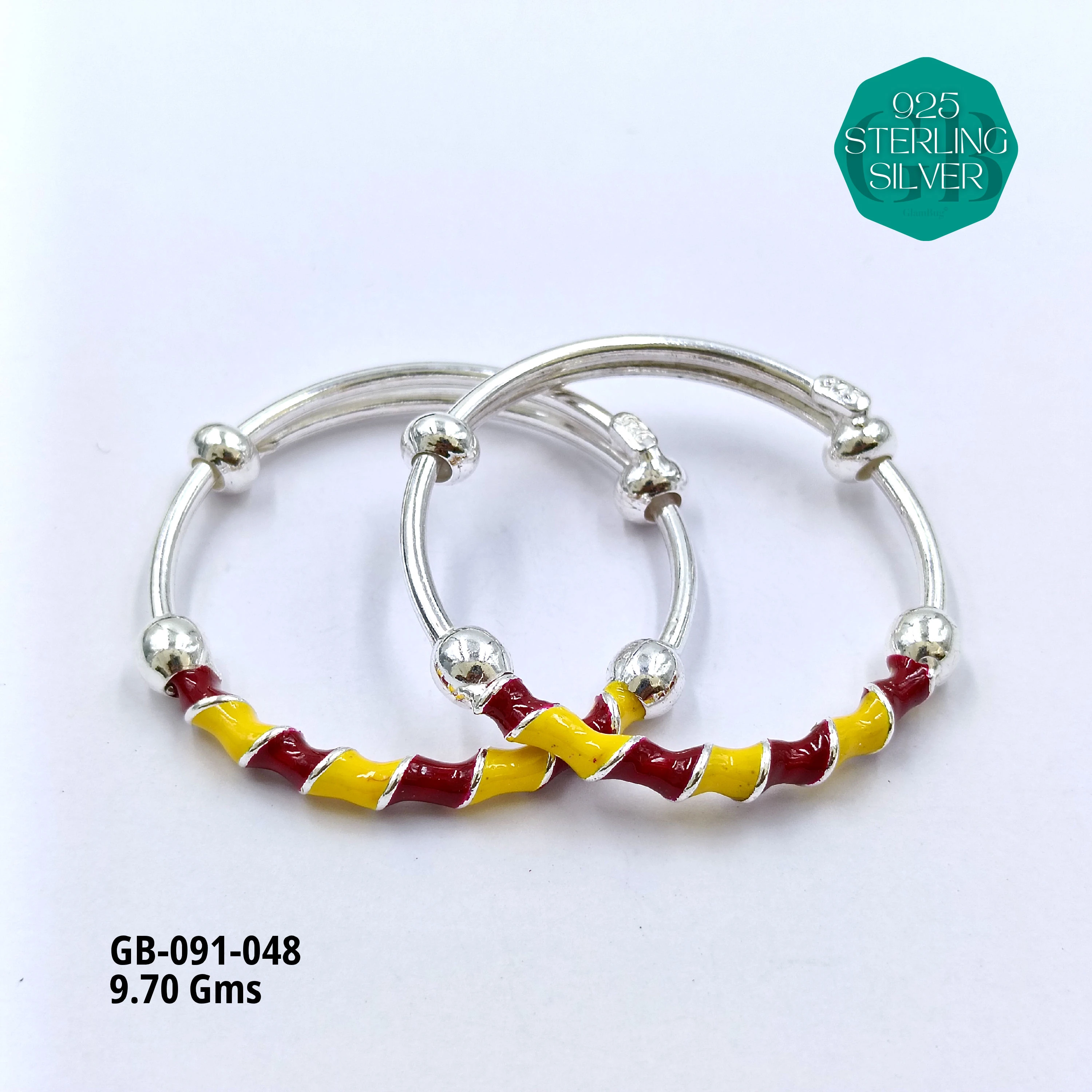 BABY ENM KADLI A+ - Premium 925 Silver Jewellery - SKU: GB-091-048 - Hyderabad Silver Importers