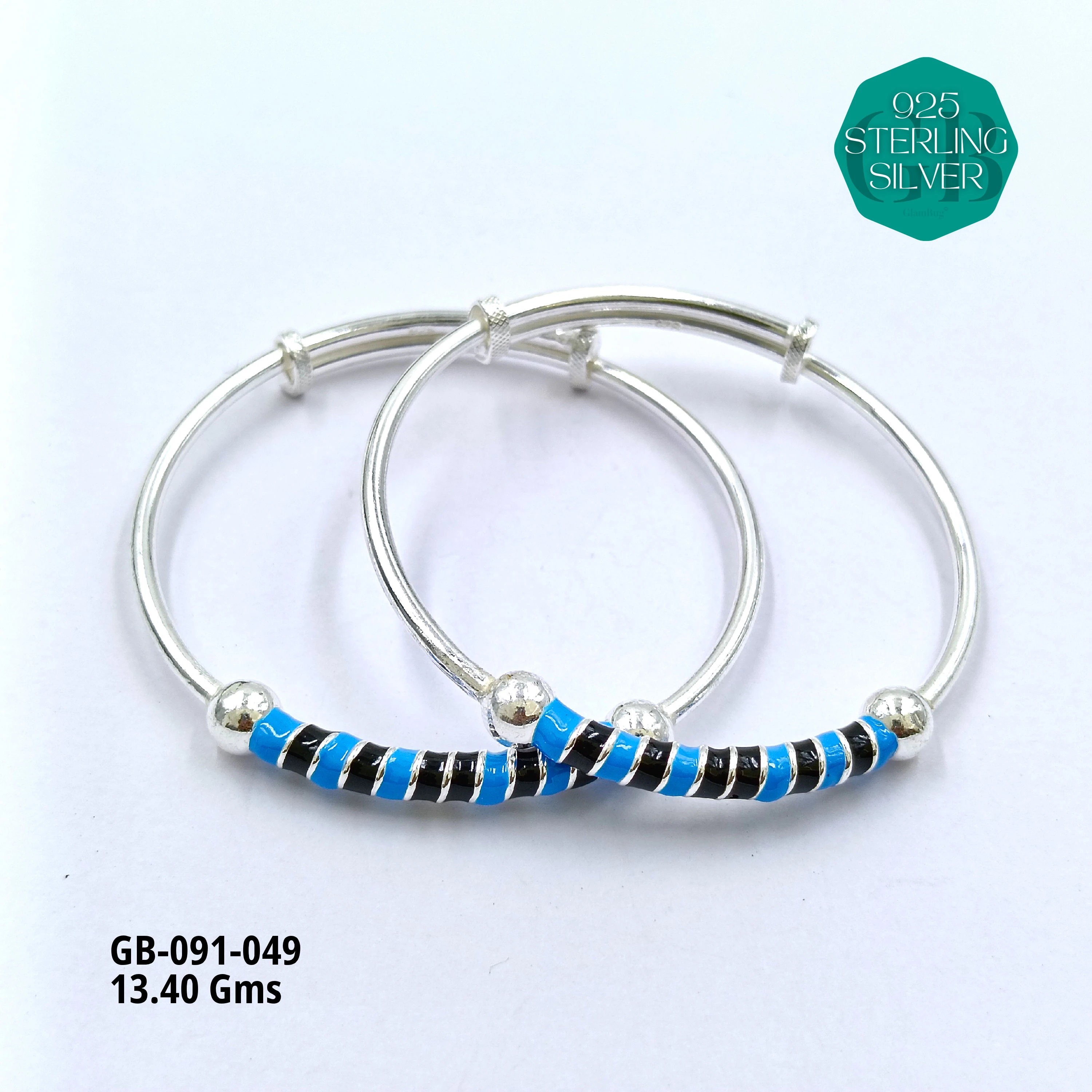 BABY ENM KADLI A+ - Premium 925 Silver Jewellery - SKU: GB-091-049 - Hyderabad Silver Importers