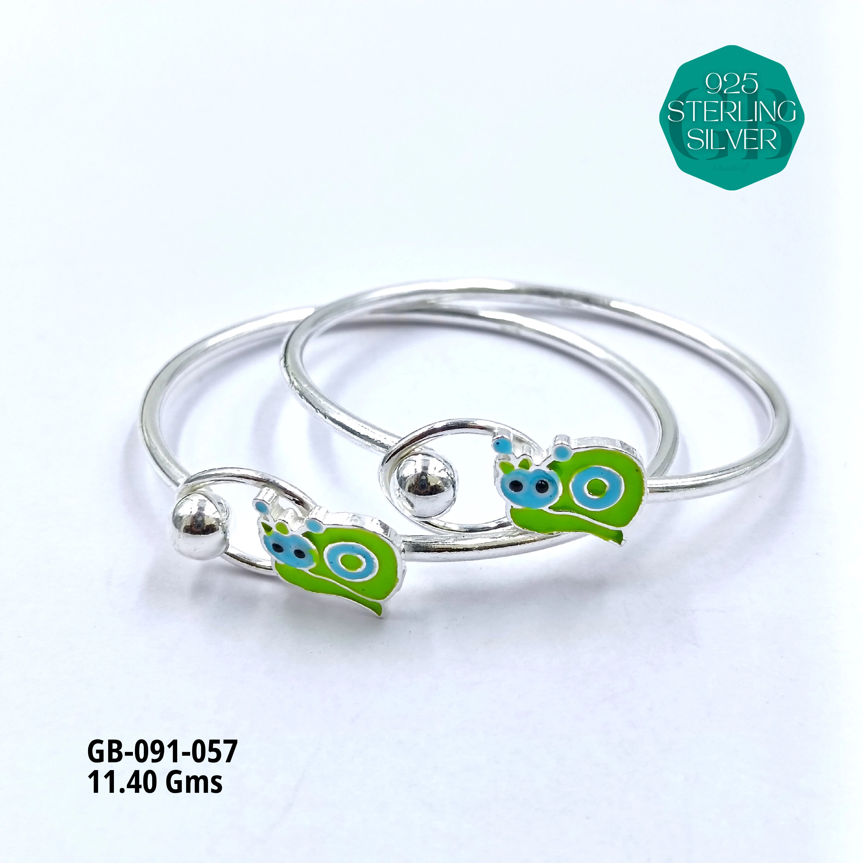 BABY ENM KADLI A+ - Premium 925 Silver Jewellery - SKU: GB-091-057 - Hyderabad Silver Importers