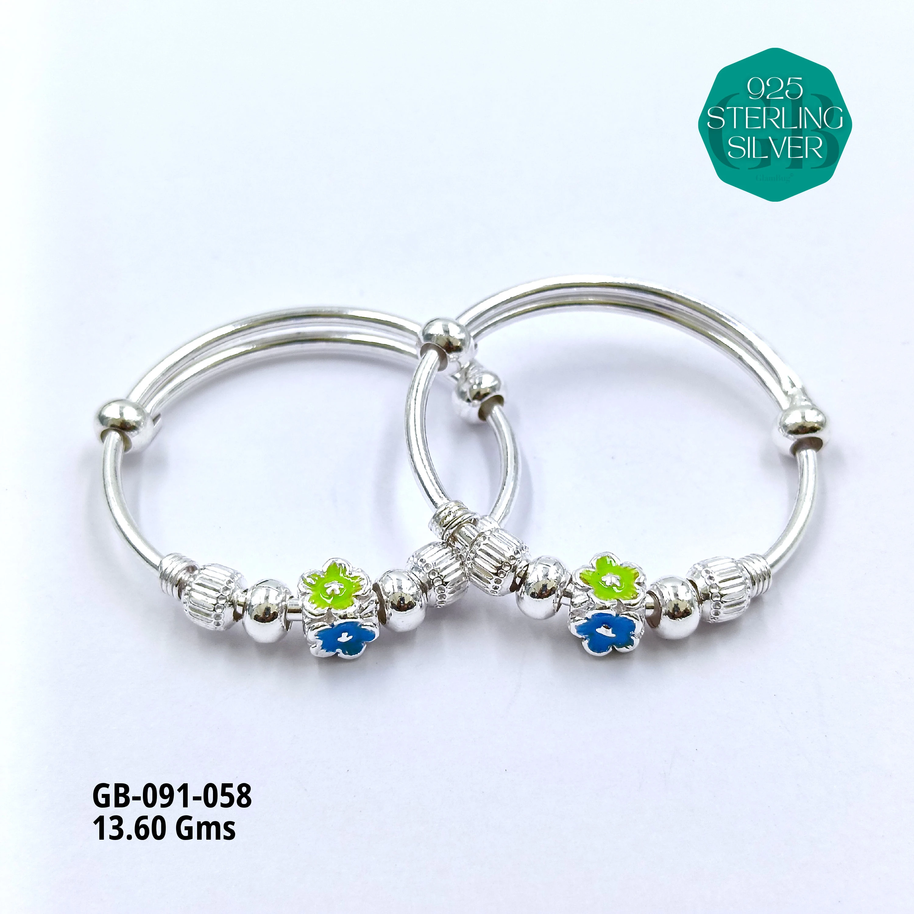 BABY ENM KADLI A+ - Premium 925 Silver Jewellery - SKU: GB-091-058 - Hyderabad Silver Importers