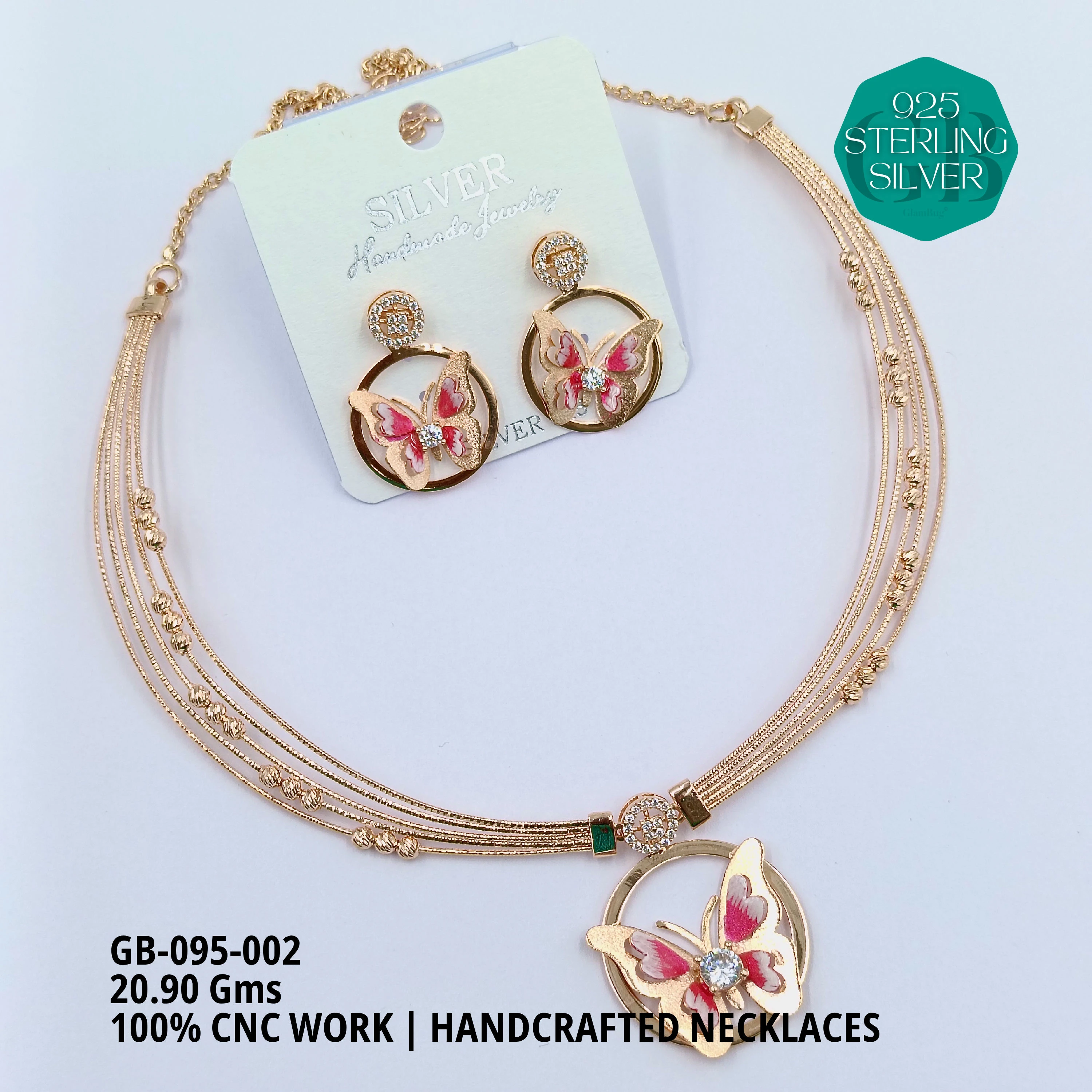 NECKLACES CNC - Premium 925 Silver Jewellery - SKU: GB-095-002 - Hyderabad Silver Importers