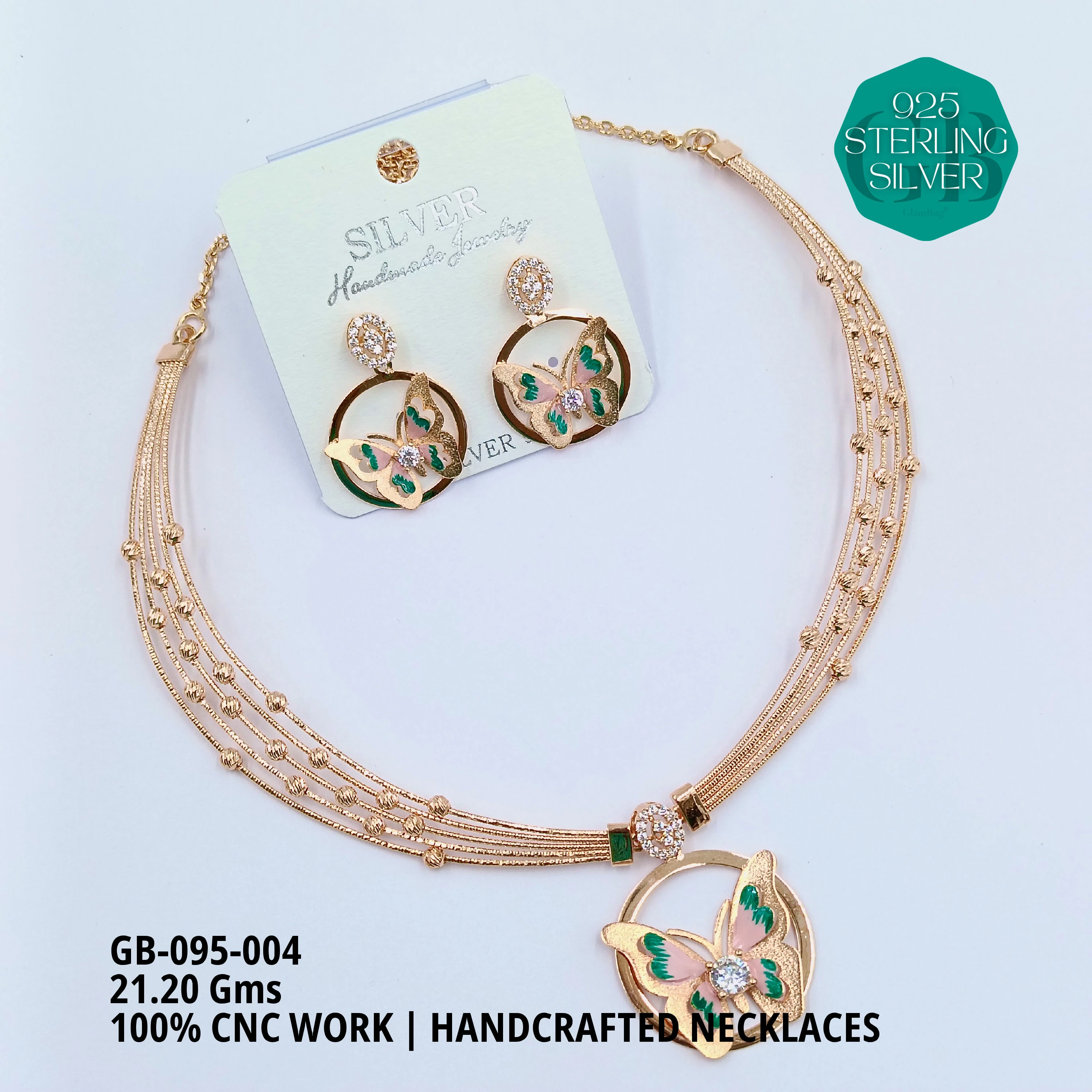 NECKLACES CNC - Premium 925 Silver Jewellery - SKU: GB-095-004 - Hyderabad Silver Importers