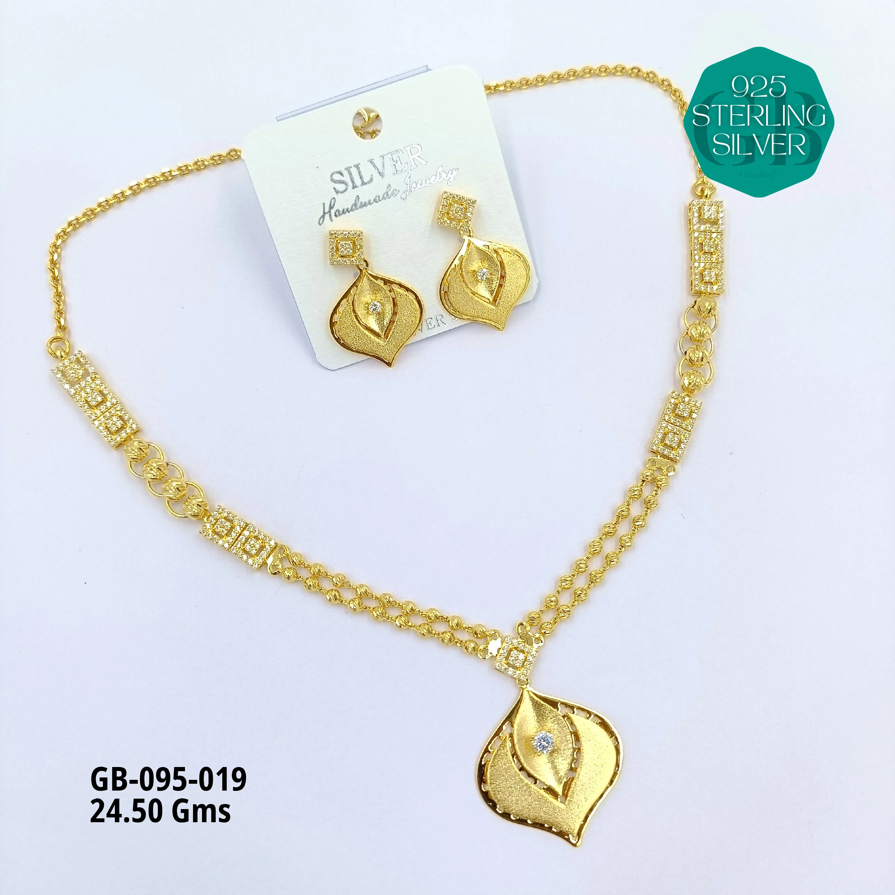 NECKLACES CNC - Premium 925 Silver Jewellery - SKU: GB-095-019 - Hyderabad Silver Importers