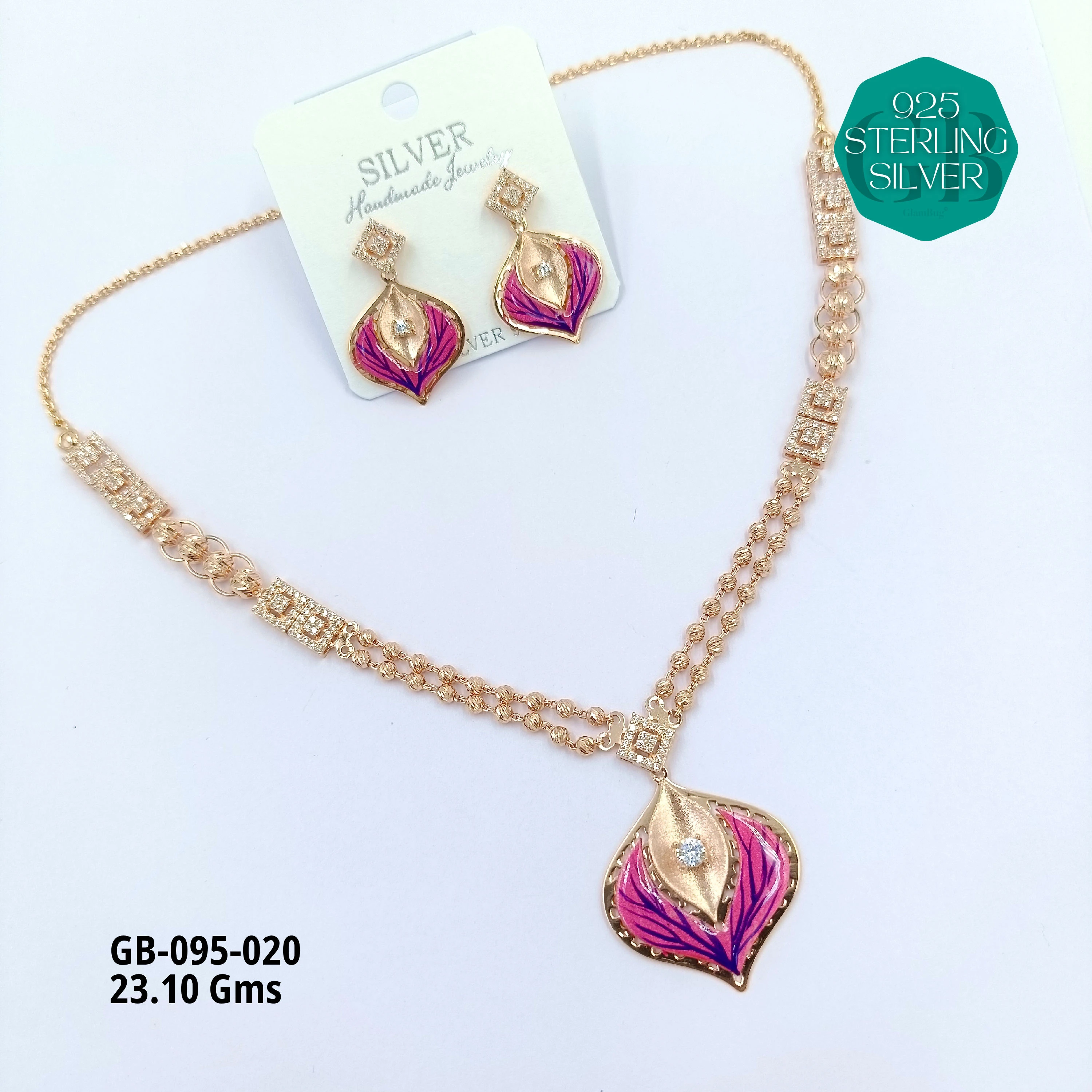 NECKLACES CNC - Premium 925 Silver Jewellery - SKU: GB-095-020 - Hyderabad Silver Importers