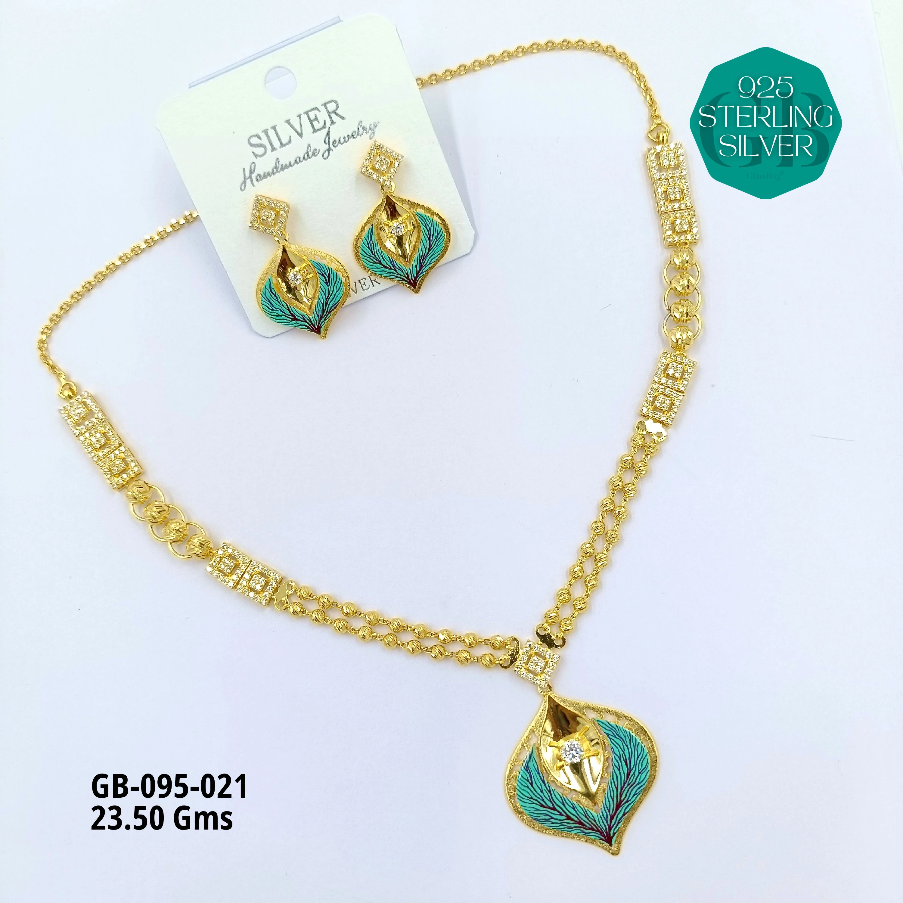 NECKLACES CNC - Premium 925 Silver Jewellery - SKU: GB-095-021 - Hyderabad Silver Importers