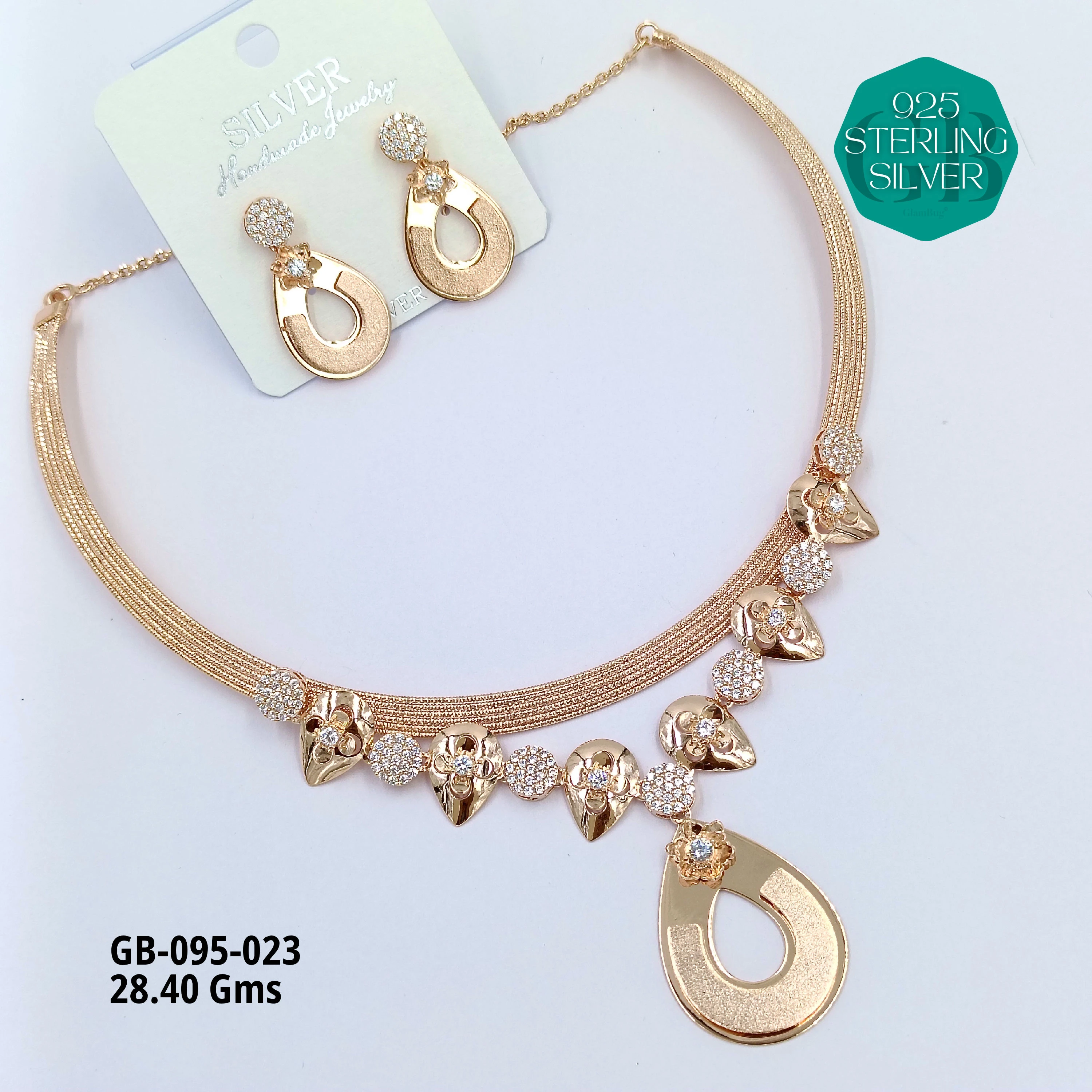 NECKLACES CNC - Premium 925 Silver Jewellery - SKU: GB-095-023 - Hyderabad Silver Importers