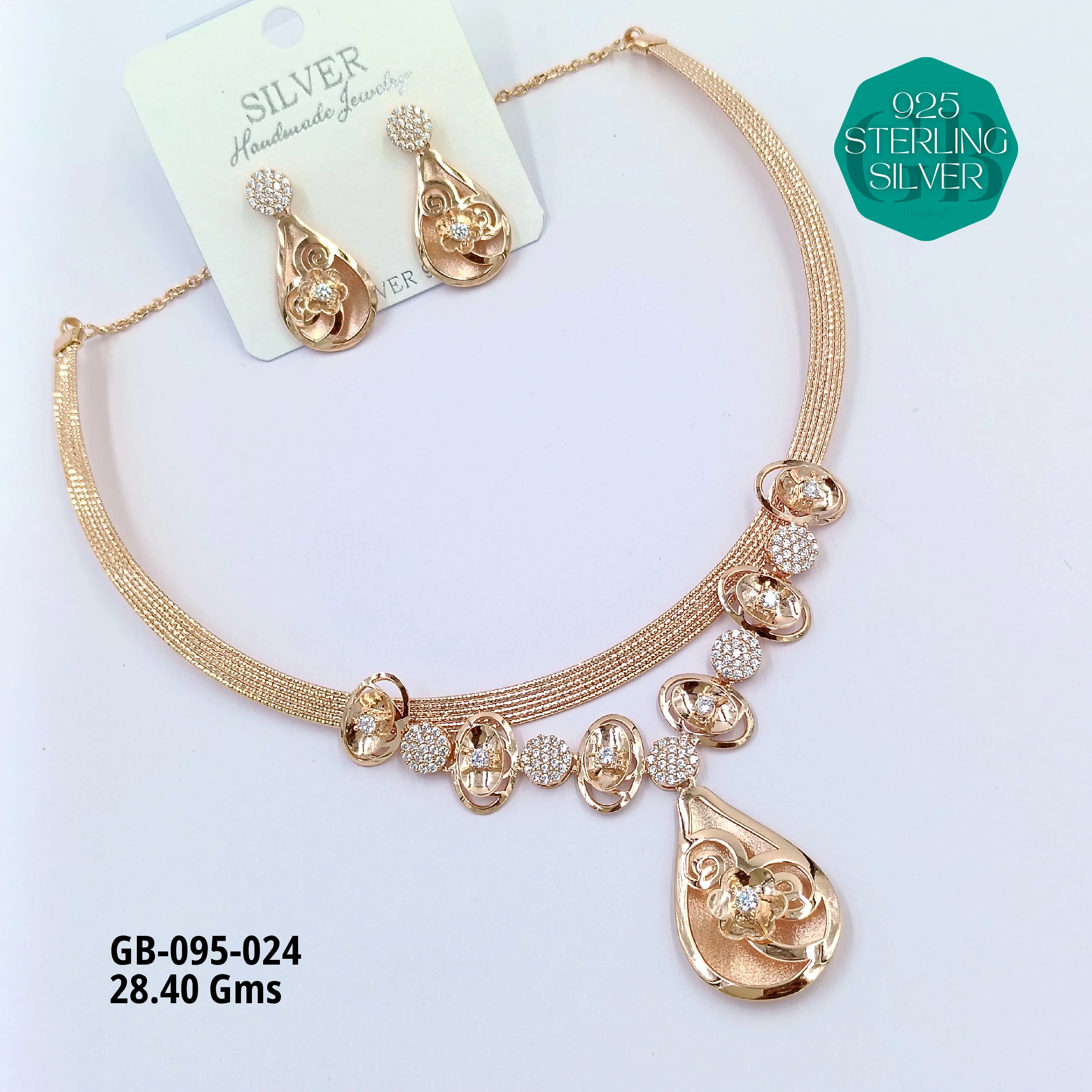 NECKLACES CNC - Premium 925 Silver Jewellery - SKU: GB-095-024 - Hyderabad Silver Importers