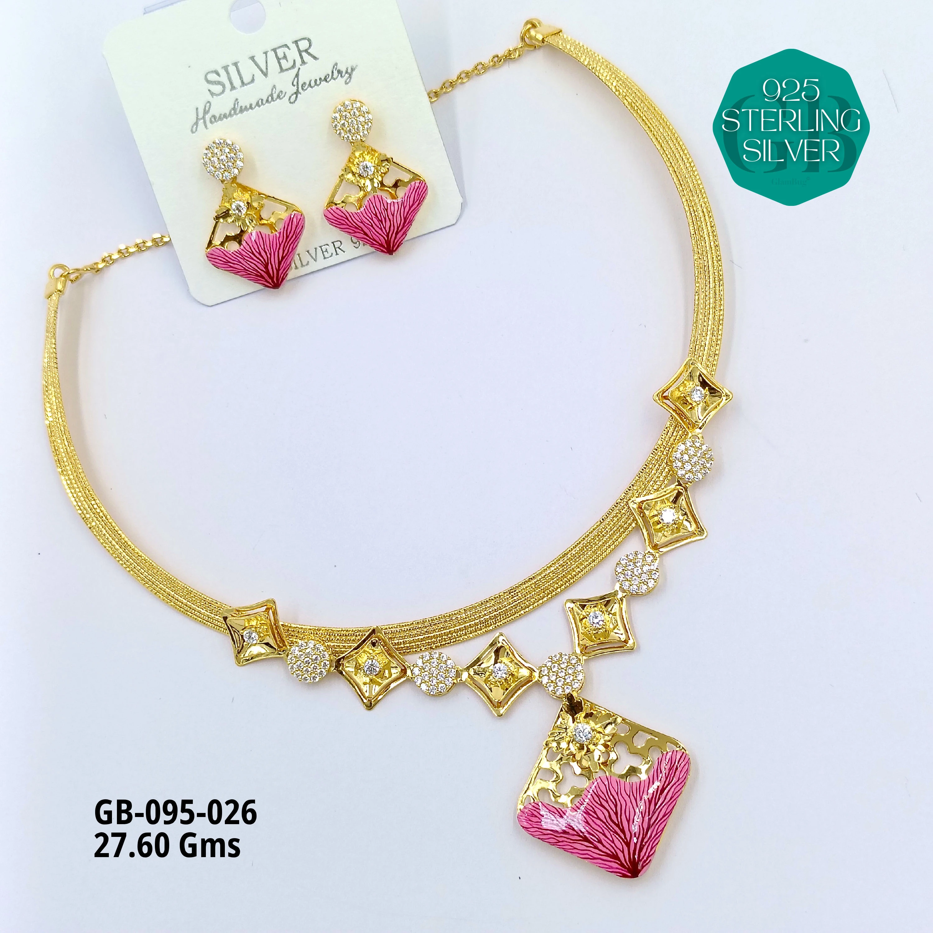 NECKLACES CNC - Premium 925 Silver Jewellery - SKU: GB-095-026 - Hyderabad Silver Importers