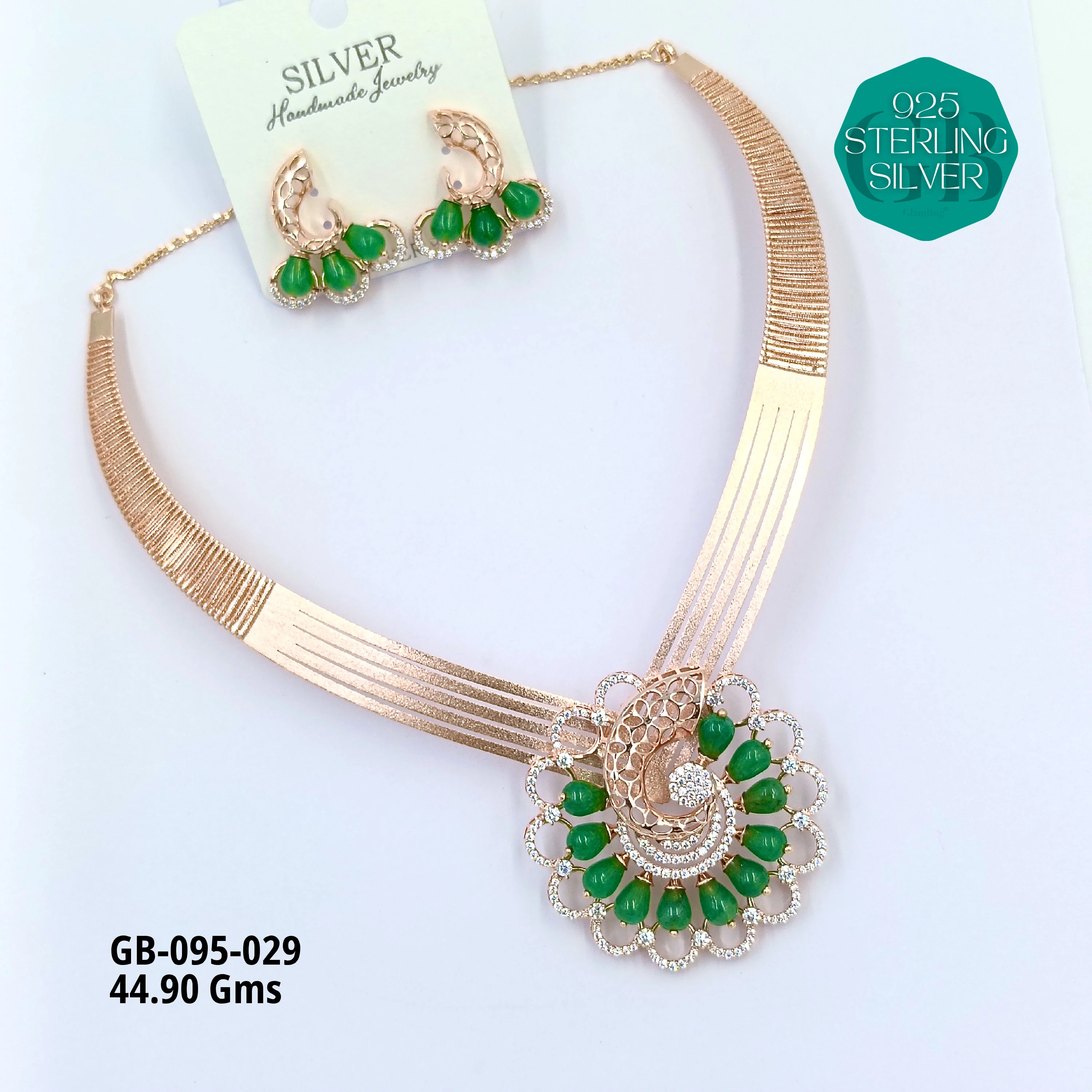 NECKLACES CNC - Premium 925 Silver Jewellery - SKU: GB-095-029 - Hyderabad Silver Importers