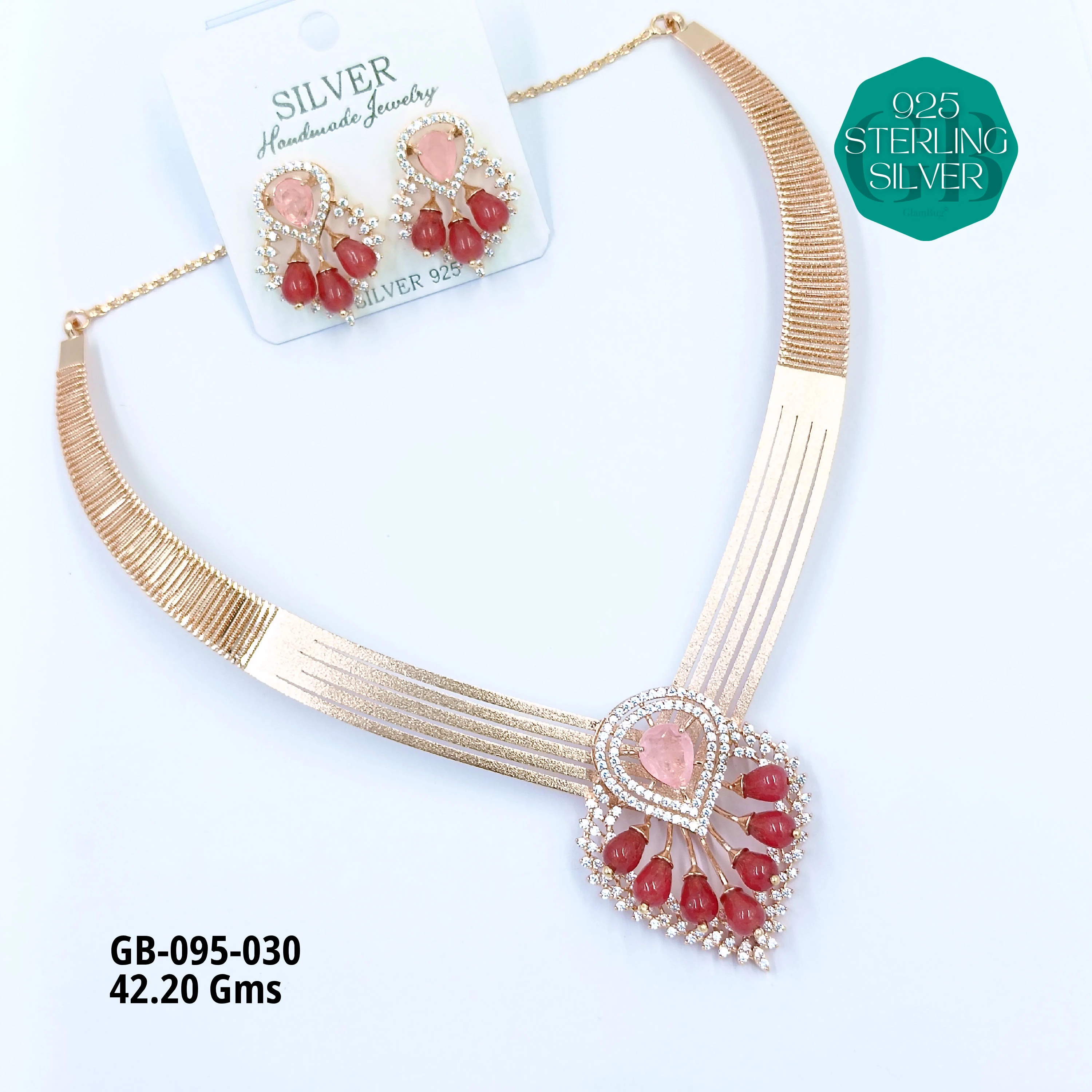 NECKLACES CNC - Premium 925 Silver Jewellery - SKU: GB-095-030 - Hyderabad Silver Importers