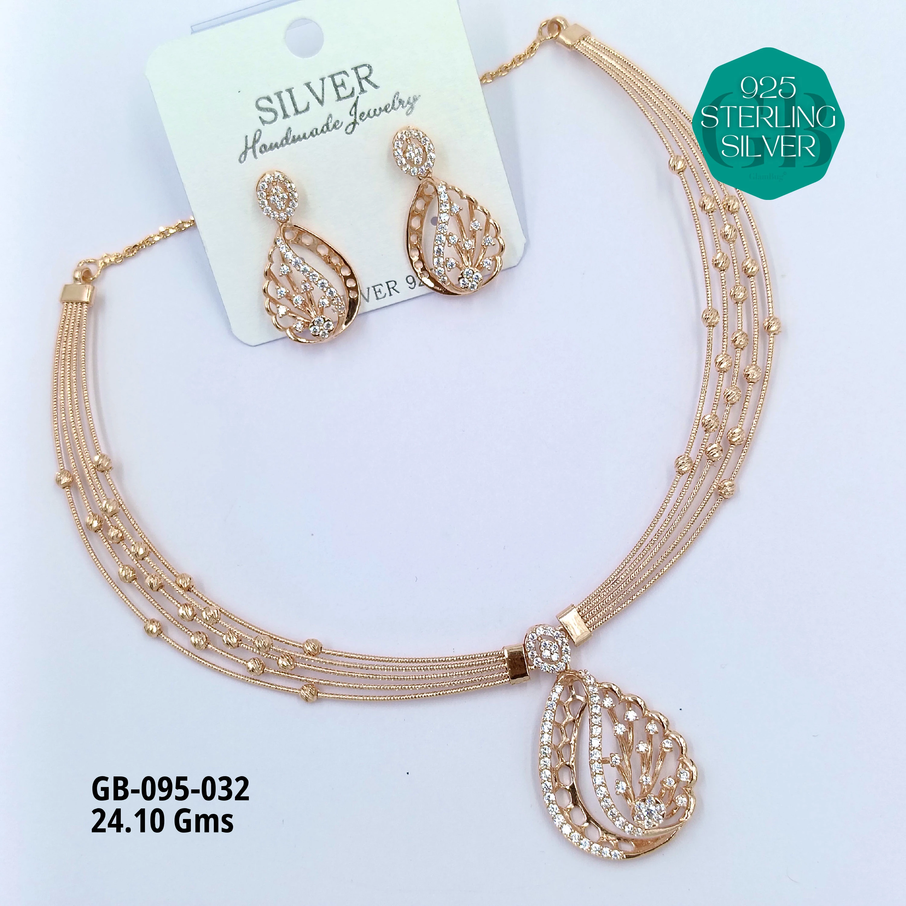 NECKLACES CNC - Premium 925 Silver Jewellery - SKU: GB-095-032 - Hyderabad Silver Importers