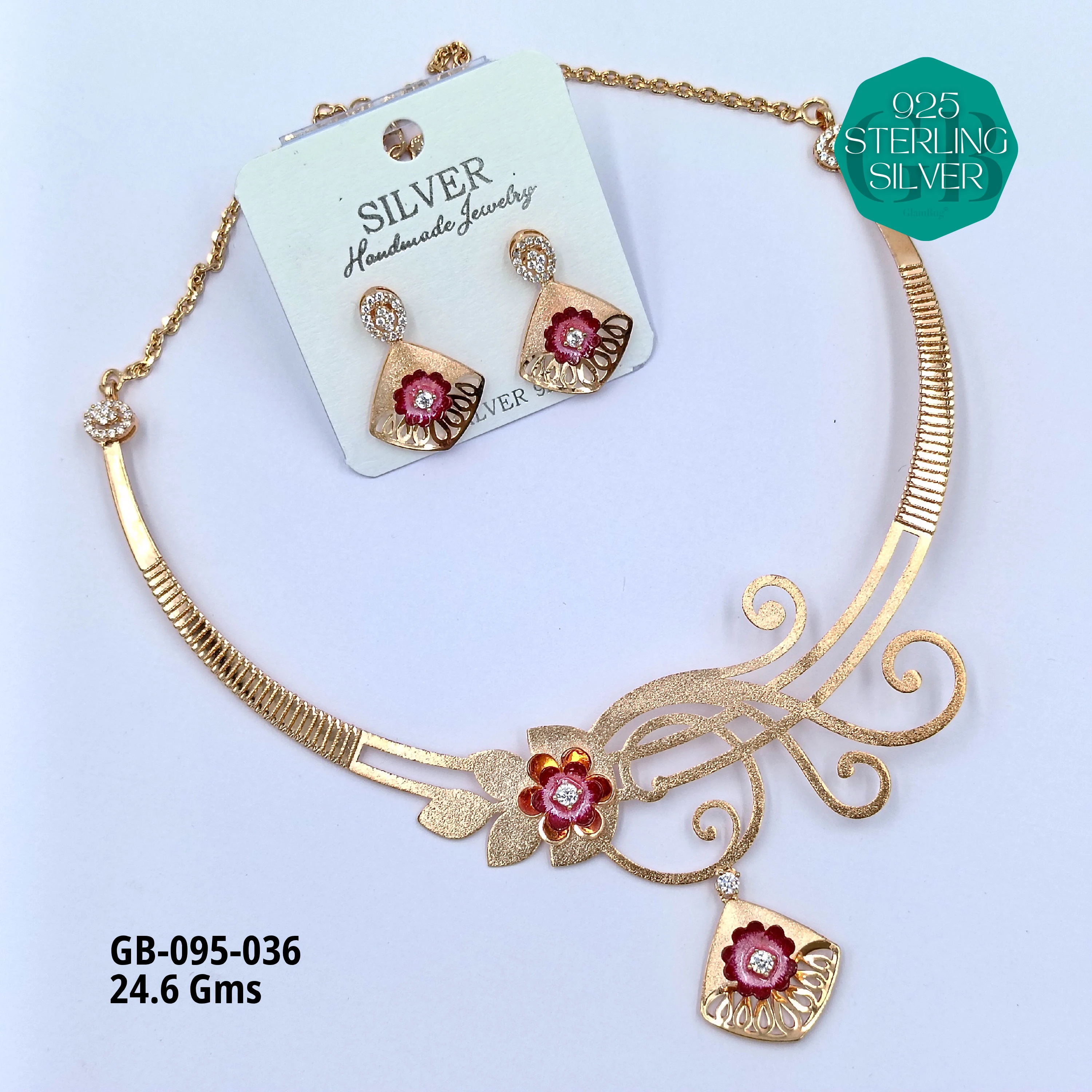 NECKLACES CNC - Premium 925 Silver Jewellery - SKU: GB-095-036 - Hyderabad Silver Importers