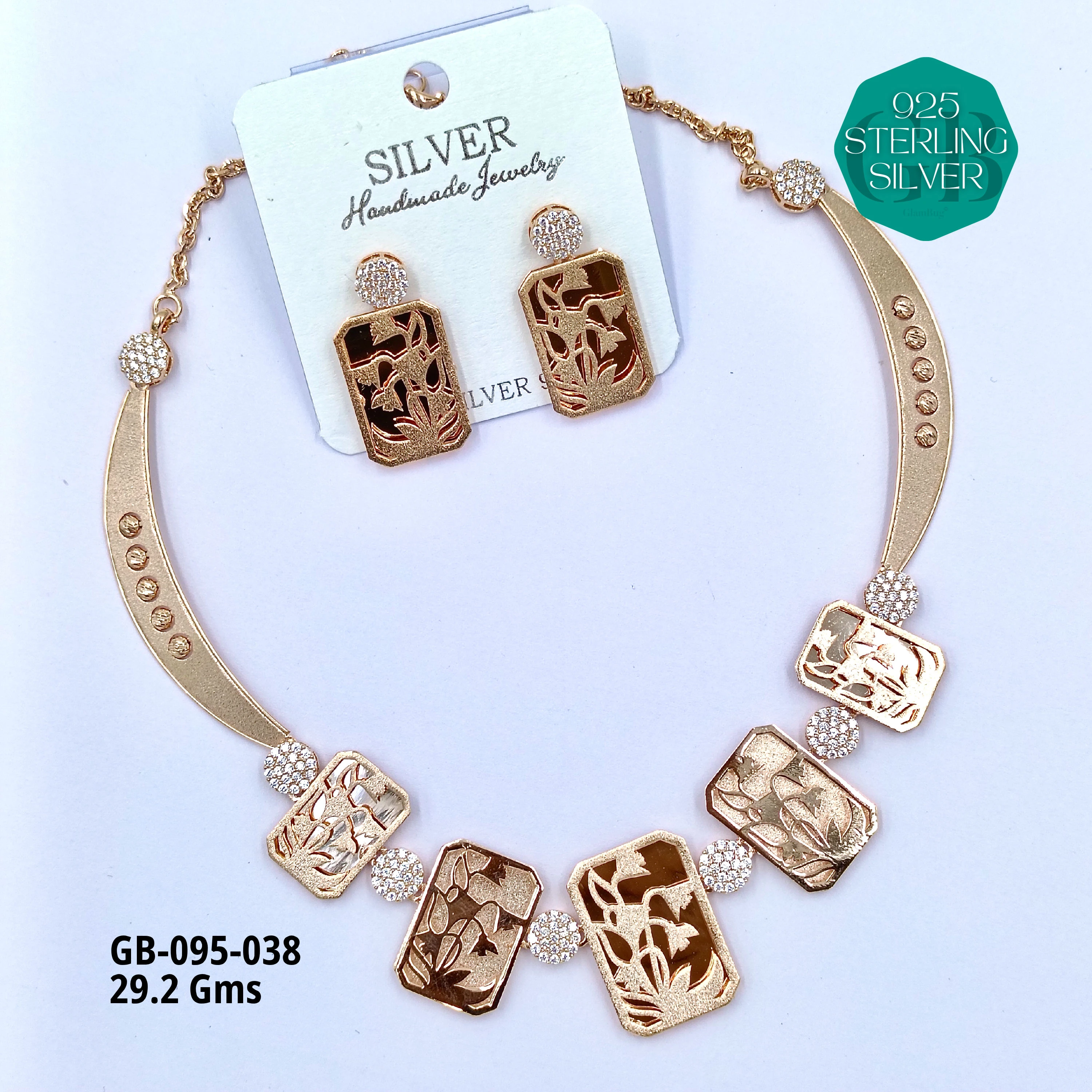 NECKLACES CNC - Premium 925 Silver Jewellery - SKU: GB-095-038 - Hyderabad Silver Importers