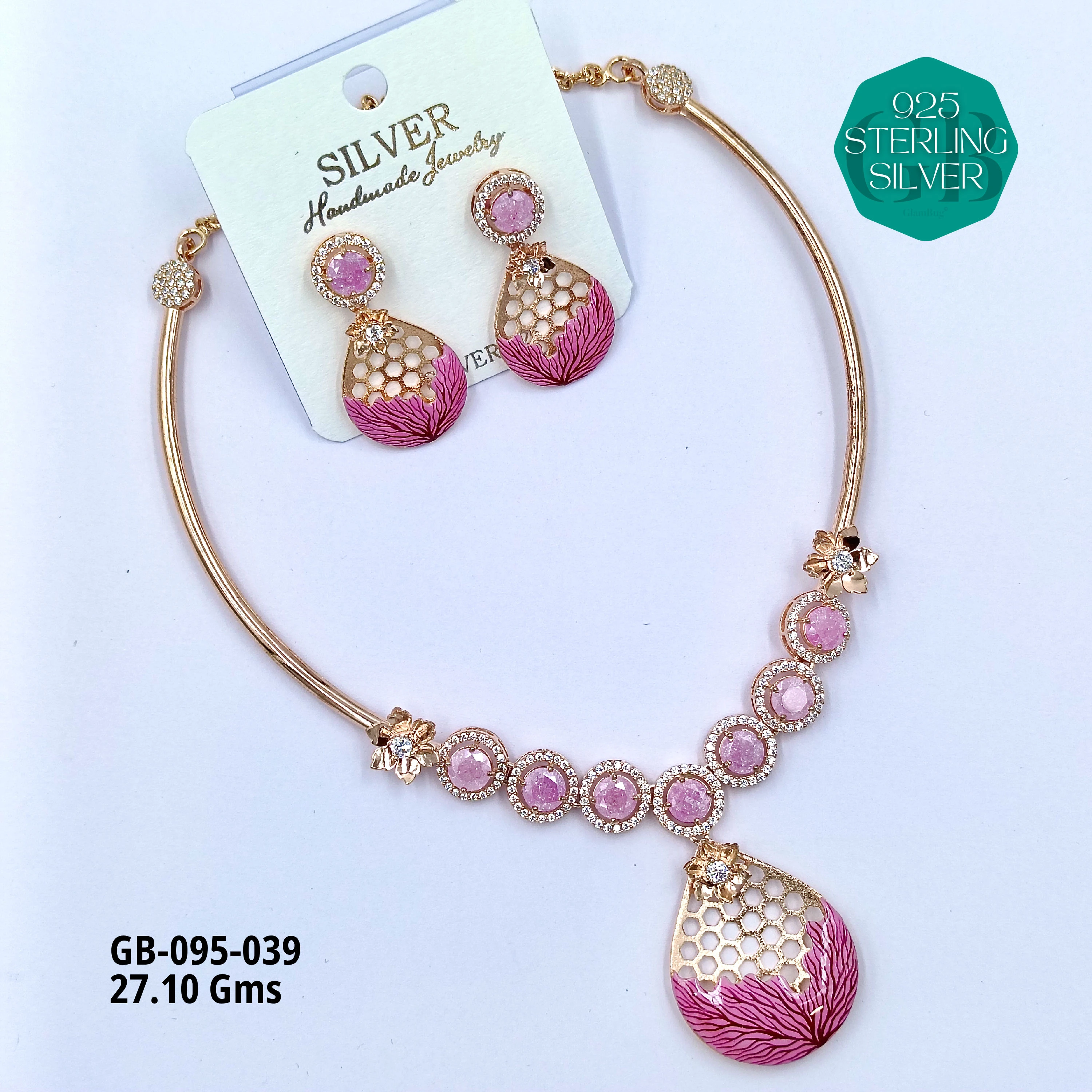 NECKLACES CNC - Premium 925 Silver Jewellery - SKU: GB-095-039 - Hyderabad Silver Importers