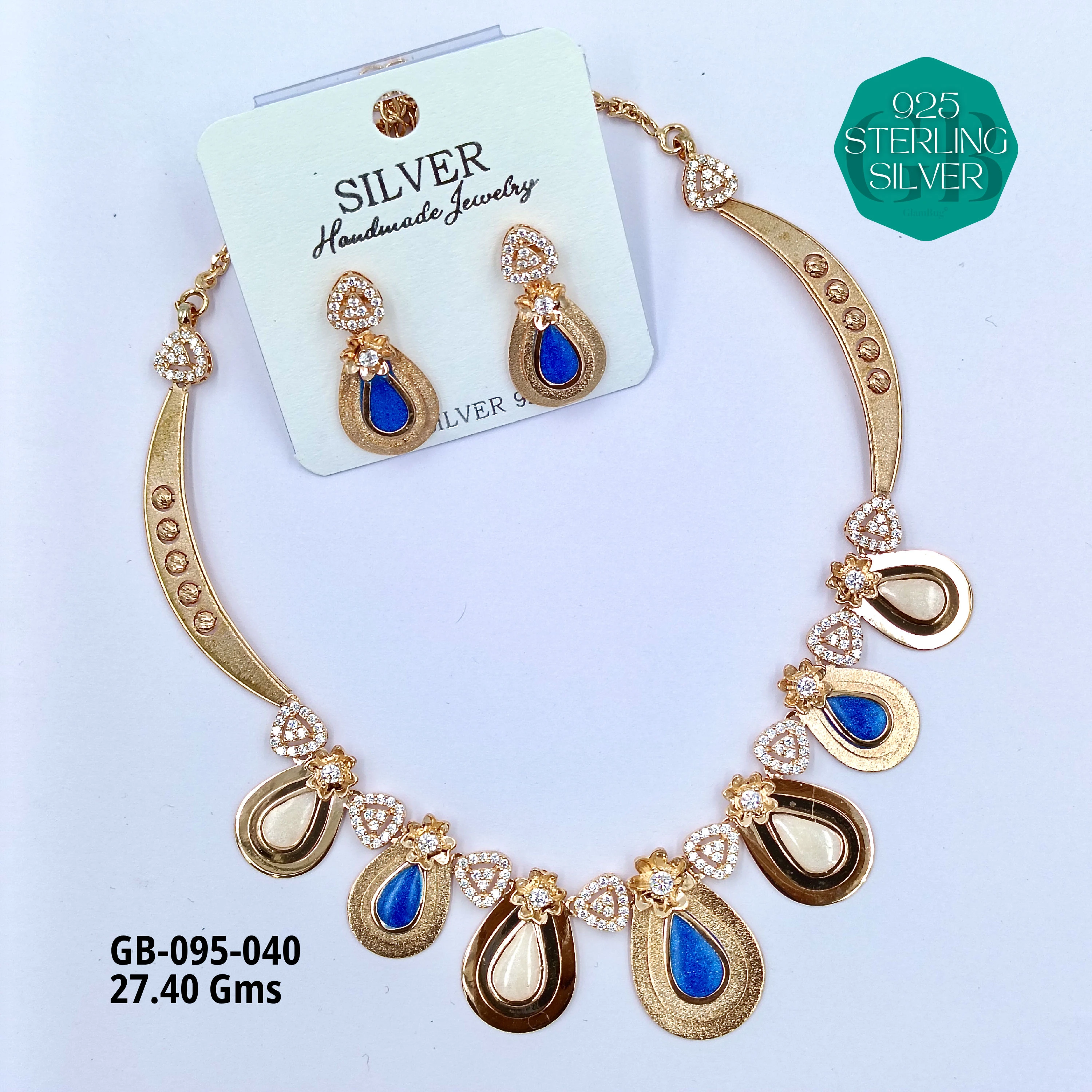 NECKLACES CNC - Premium 925 Silver Jewellery - SKU: GB-095-040 - Hyderabad Silver Importers