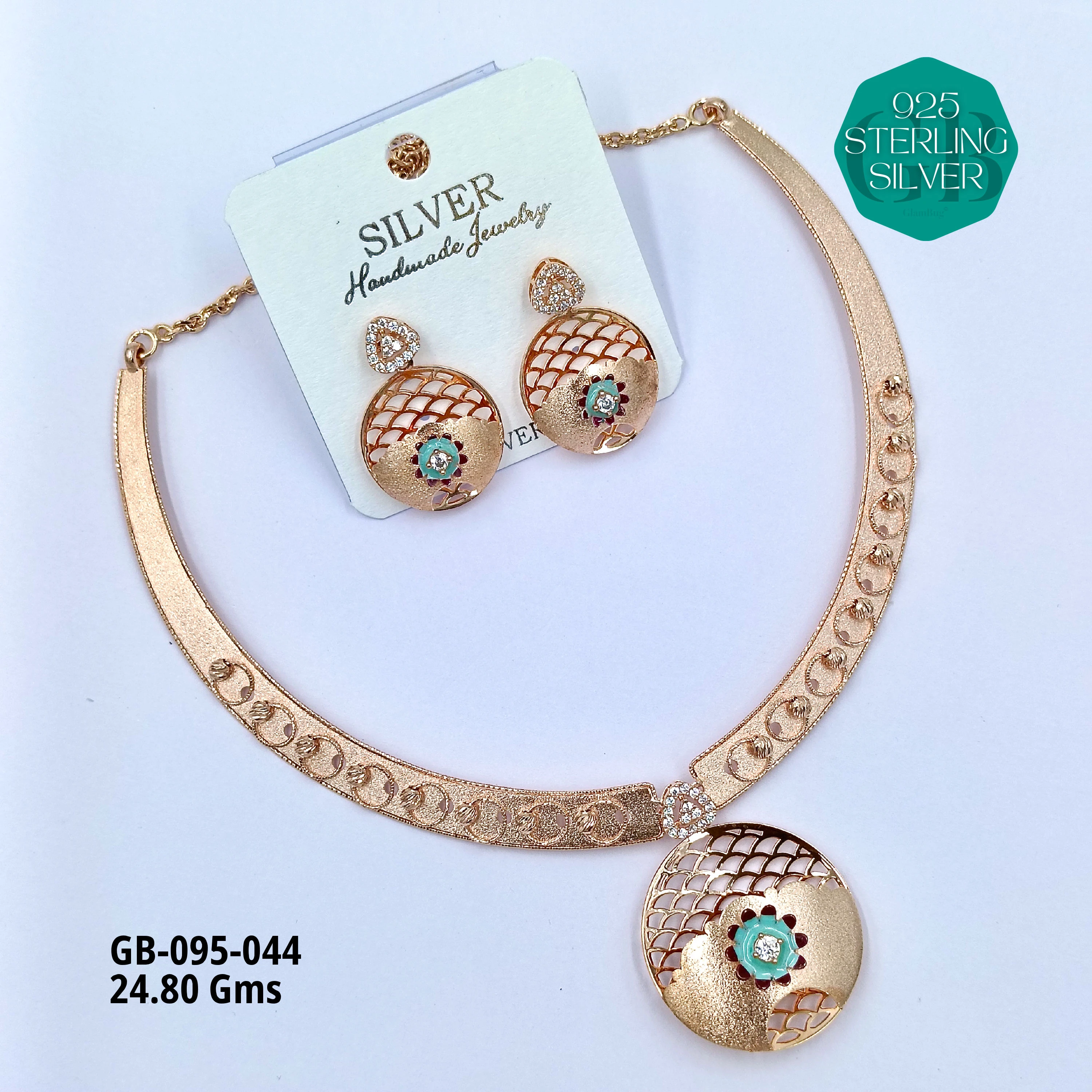 NECKLACES CNC - Premium 925 Silver Jewellery - SKU: GB-095-044 - Hyderabad Silver Importers