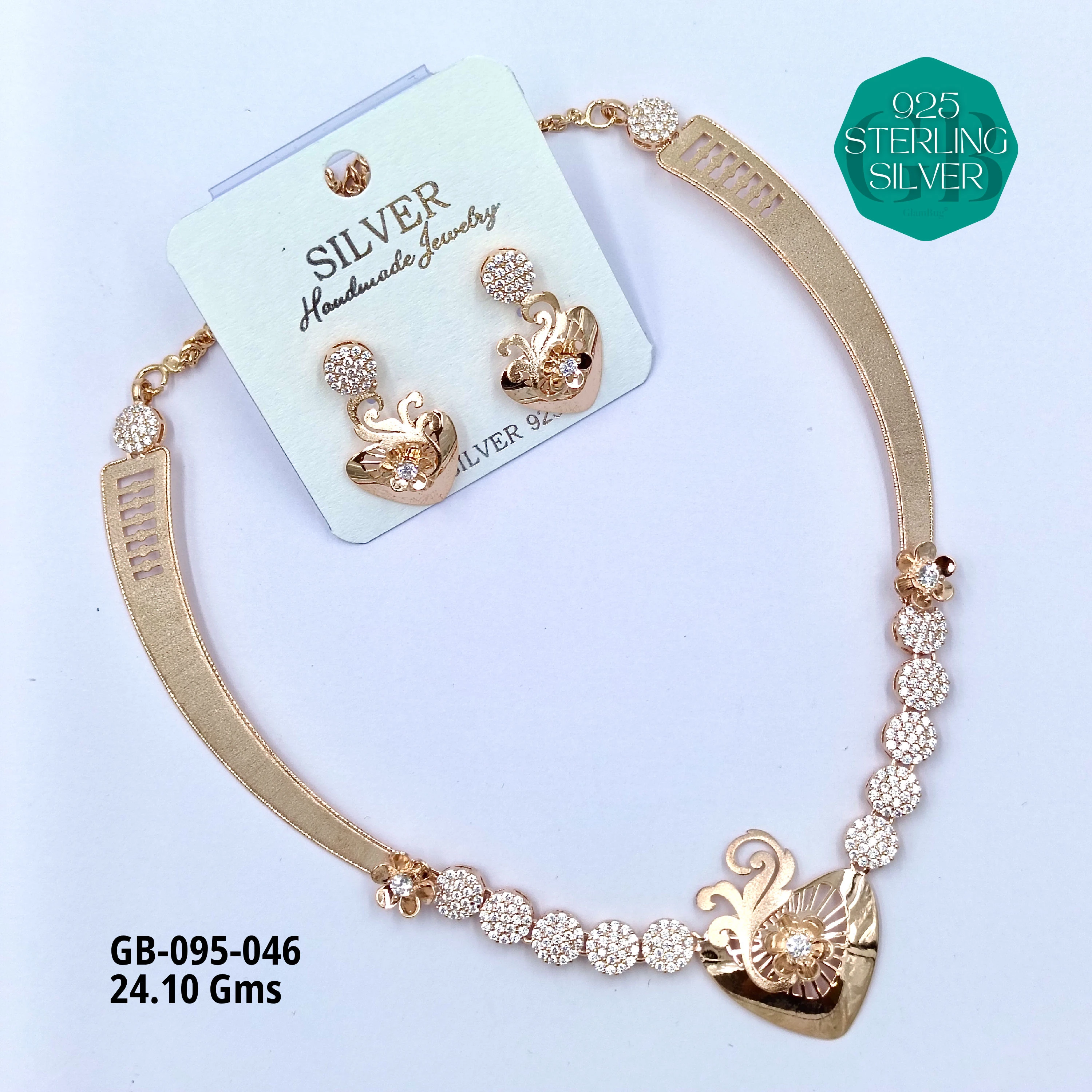 NECKLACES CNC - Premium 925 Silver Jewellery - SKU: GB-095-046 - Hyderabad Silver Importers