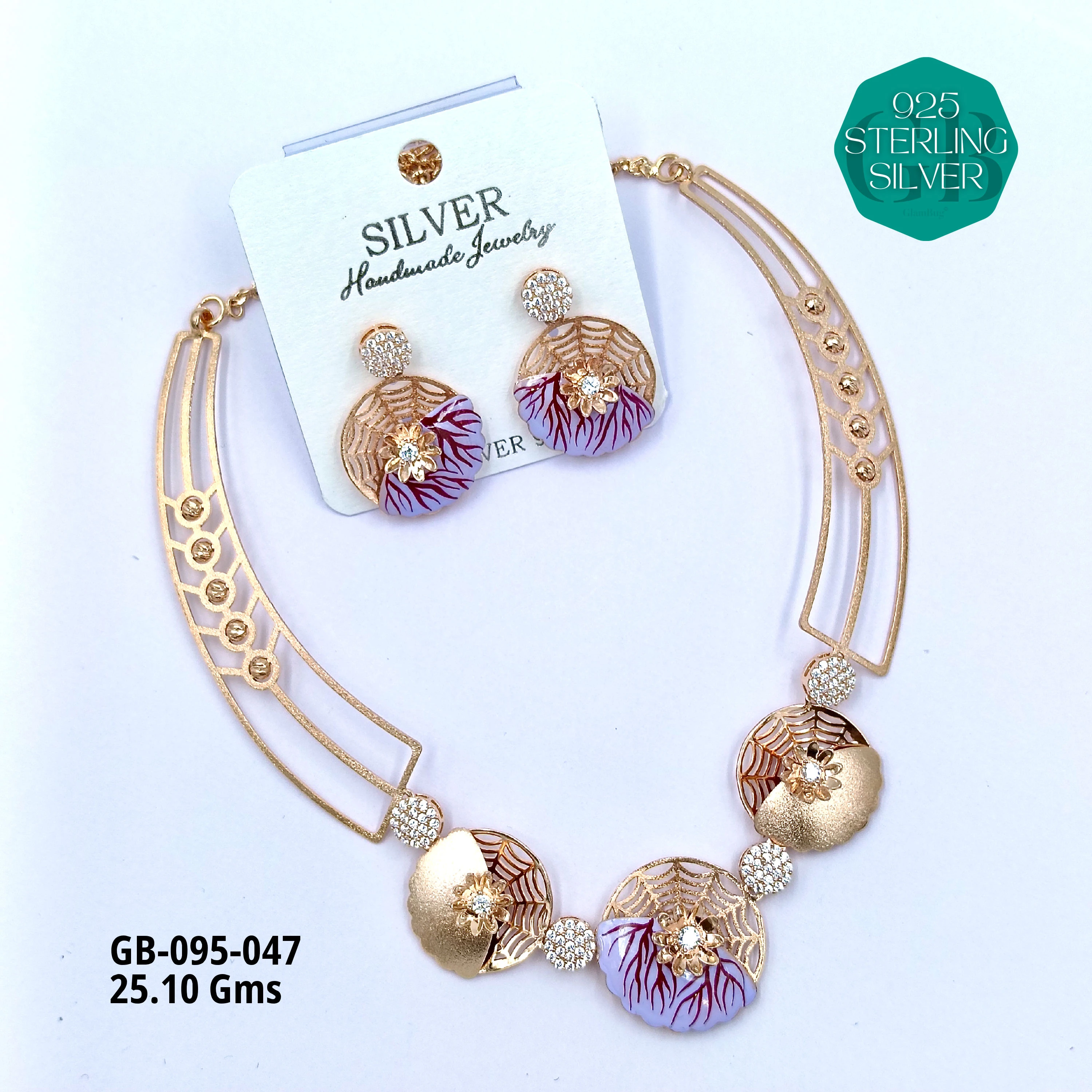 NECKLACES CNC - Premium 925 Silver Jewellery - SKU: GB-095-047 - Hyderabad Silver Importers